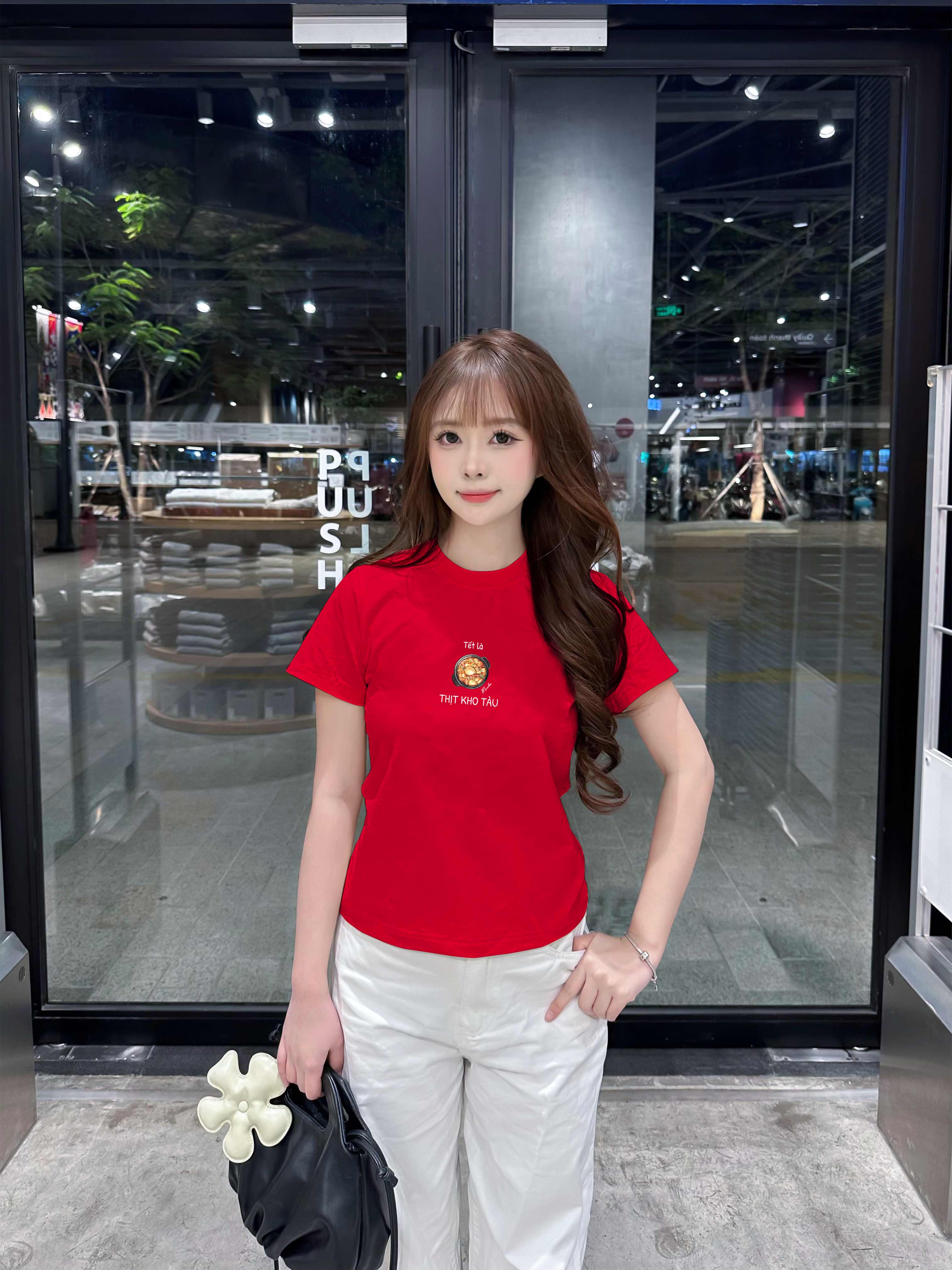 Áo baby tee tết cổ tròn chất vải cotton 4c co giãn thoáng mát 1846 Miucho in mix_thumbnail_3