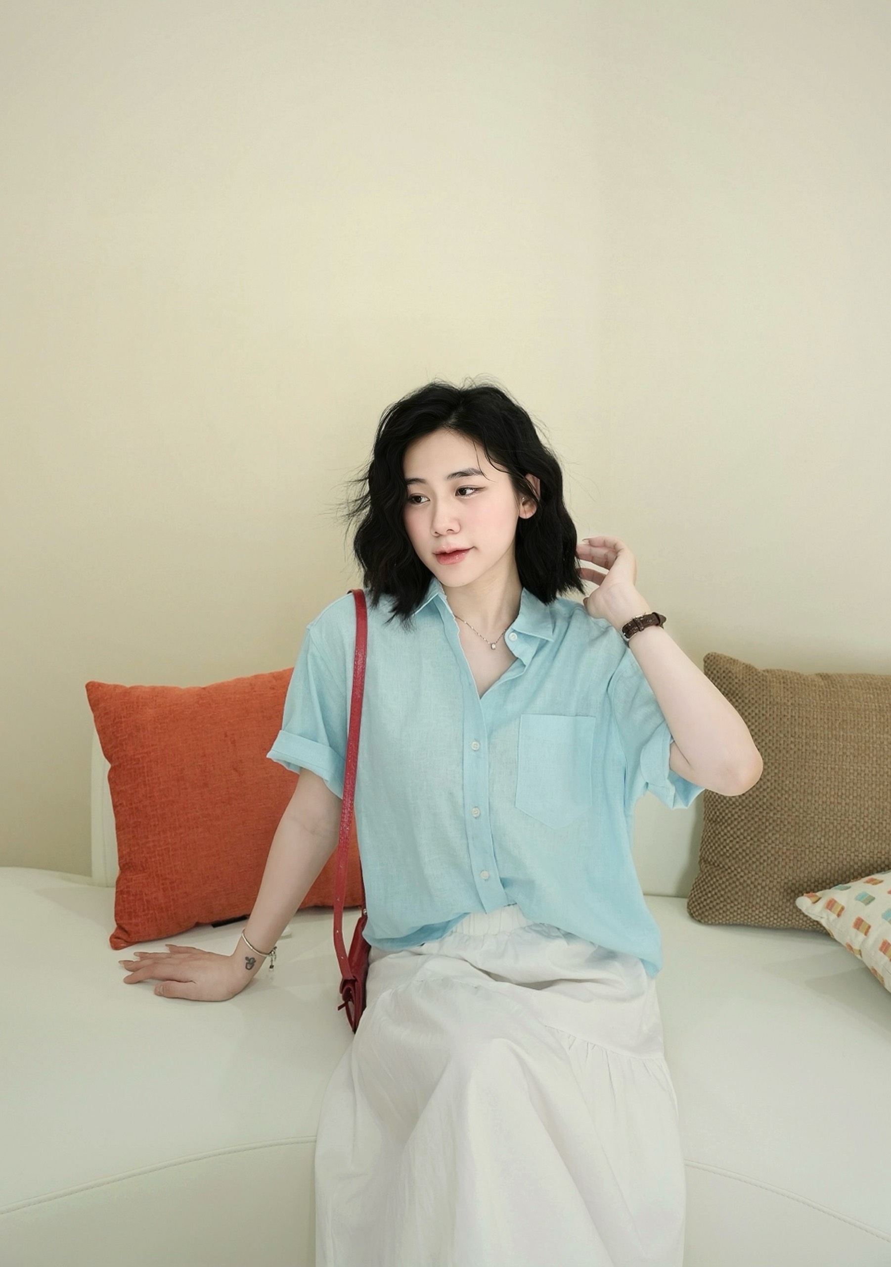 Áo sơmi linen tay ngắn ( XANH )_thumbnail_7