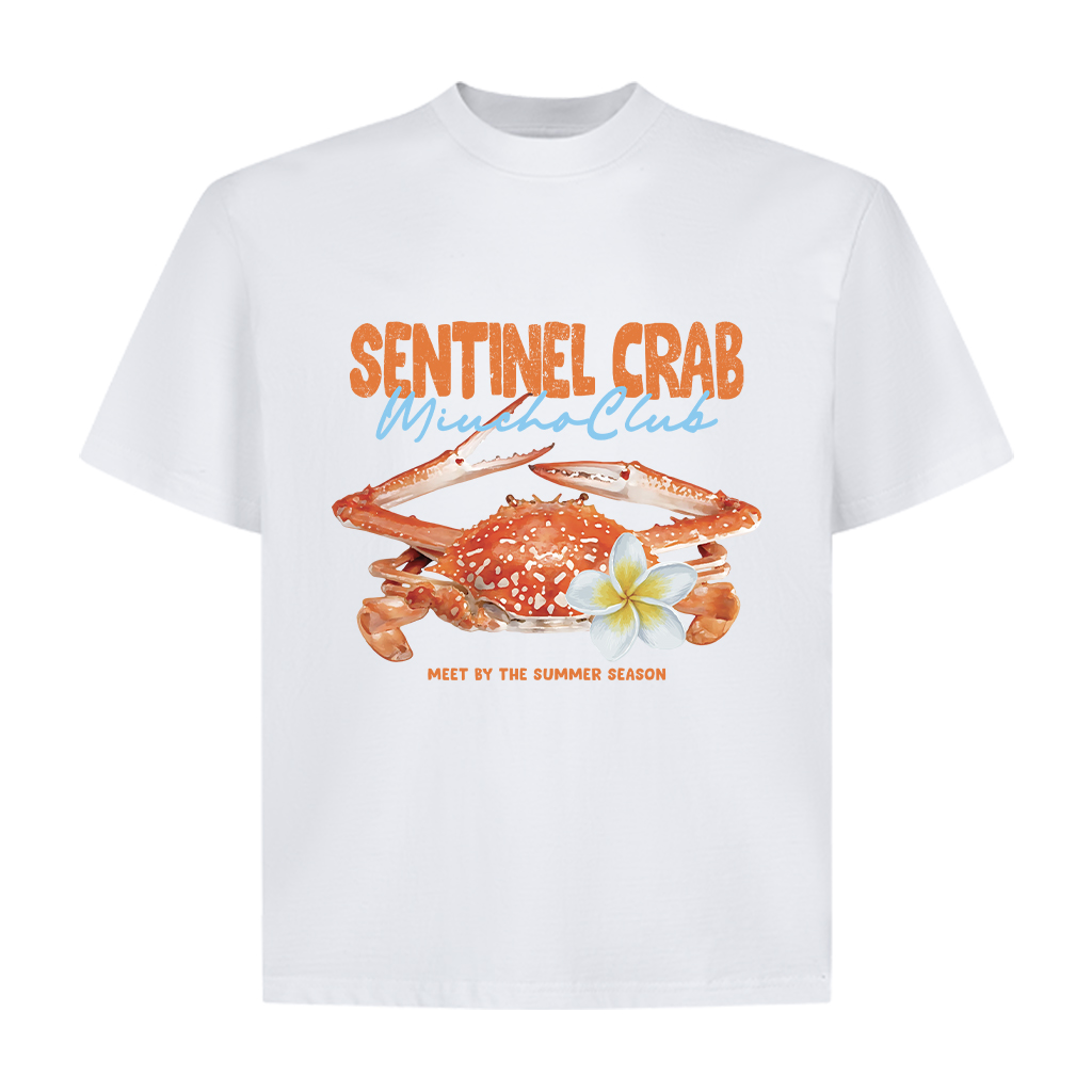 Áo thun boxy hè biển 2236 Miucho cổ tròn chất vải cotton 2c 250gsm đứng form dày dặn in mix_thumbnail_6