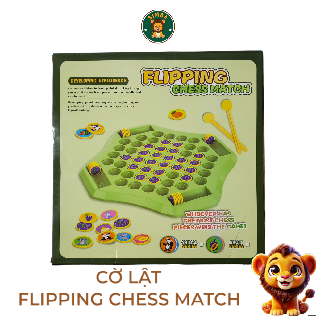 Cờ Lật Trí Nhớ (Flipping Chess) Simba Shop Đồ Chơi Giáo Dục Logic Phát Triển Quan Sát Ghi Nhớ Cho Bé