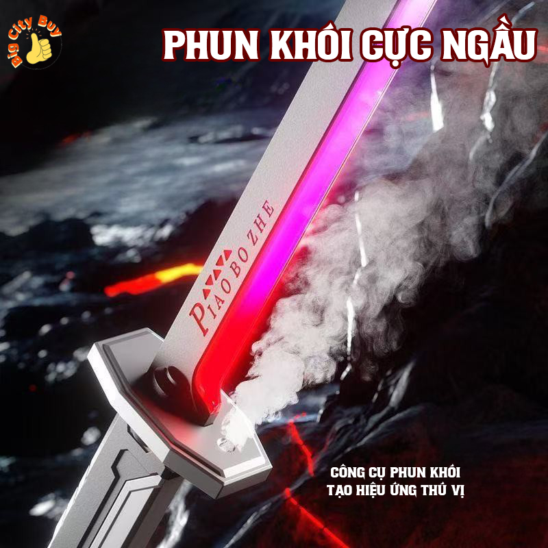 Thanh gươm Samurai phát sáng đánh lửa phun khói tuyệt đỉnh, Đồ Chơi Kiếm Samurai cho bé