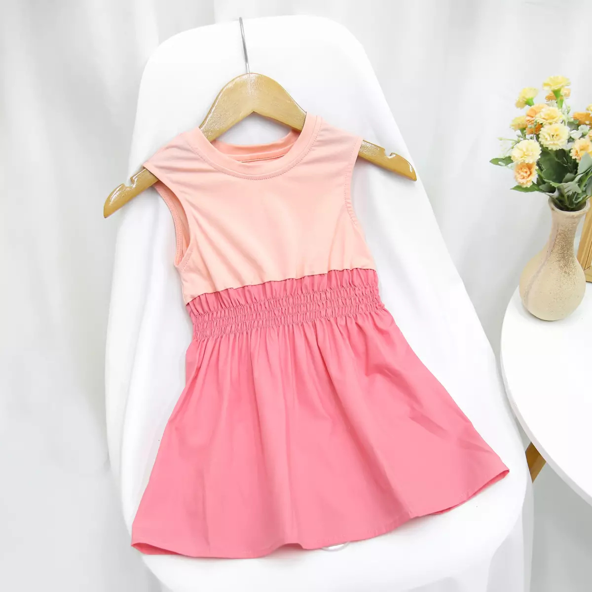 Váy sát nách phối thô chun eo_thumbnail_0