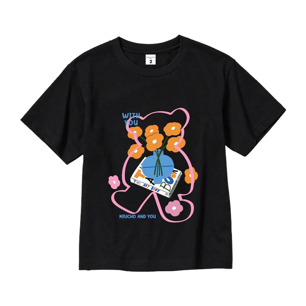 Áo thun cho bé gái cute form rộng AED1100 Miucho Kid tay ngắn cổ tròn style hàn quốc in mix_thumbnail_7