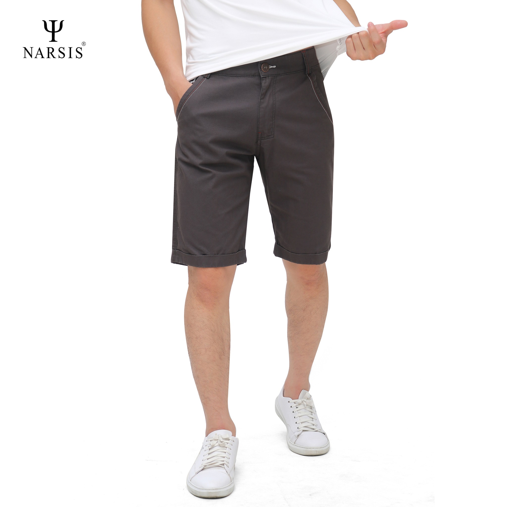 QUẦN SHORT NAM S6028 NARSIS VẢI KAKI BỀN, THOẢI MÁI, THỜI TRANG, PHONG CÁCH, THỜI TRANG, PHONG CÁCH