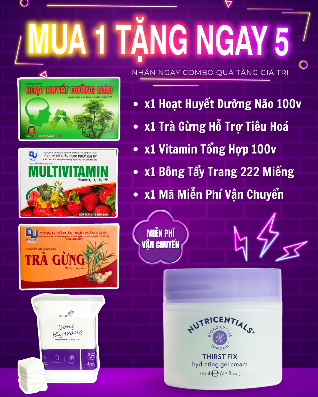 Kem dưỡng ẩm ban đêm Nutricentials Thirst Fix Hydrating Gel Cream Nuskin