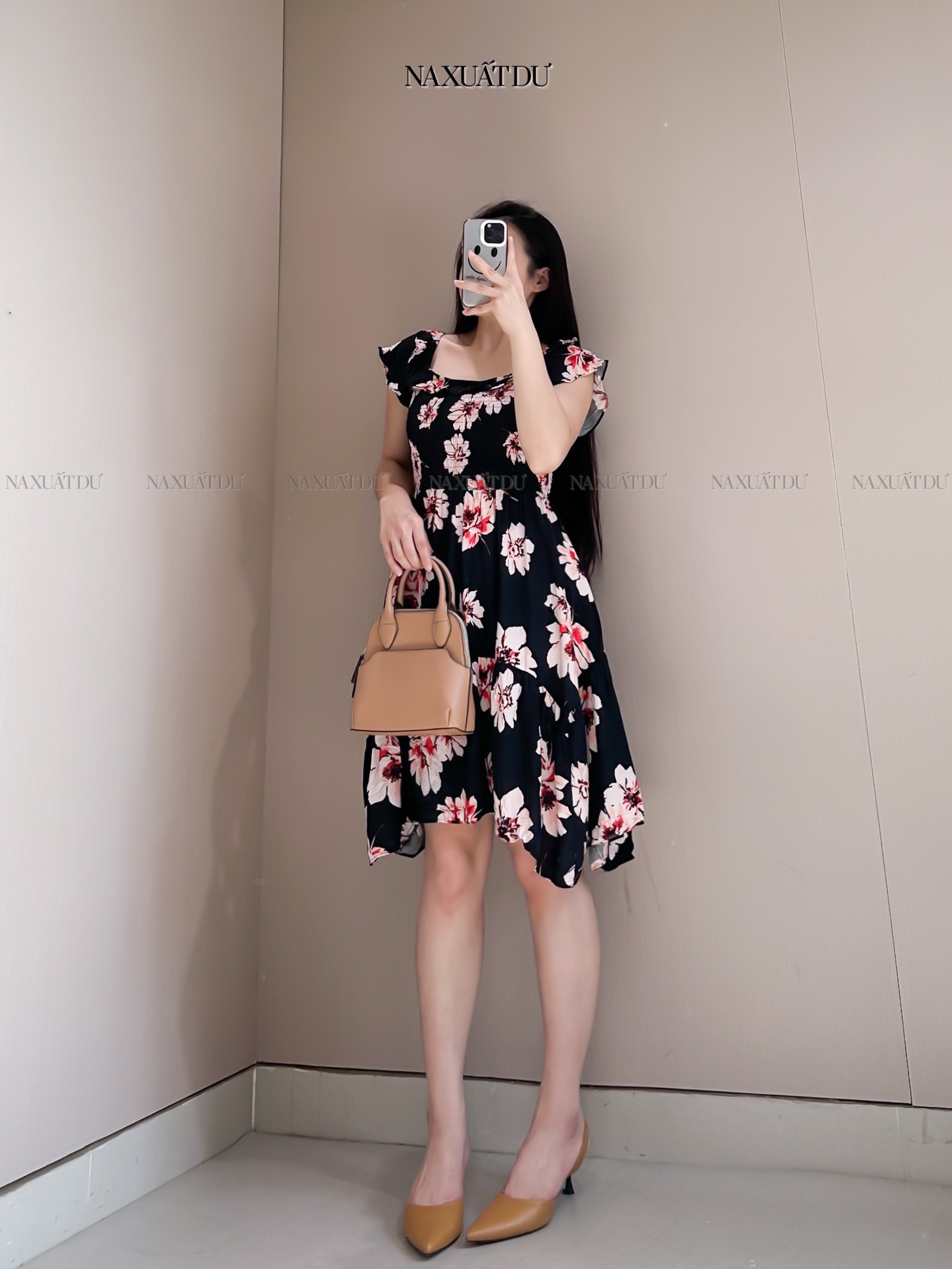 Váy lạm hoa '' Maunces '' (Sale) - V111