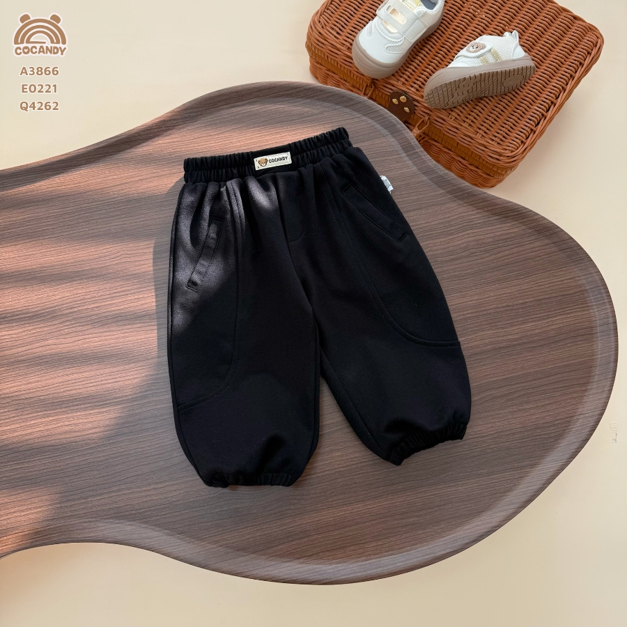 Quần dài ĐEN nỉ 2 đáp sườn bo gấu_thumbnail_2