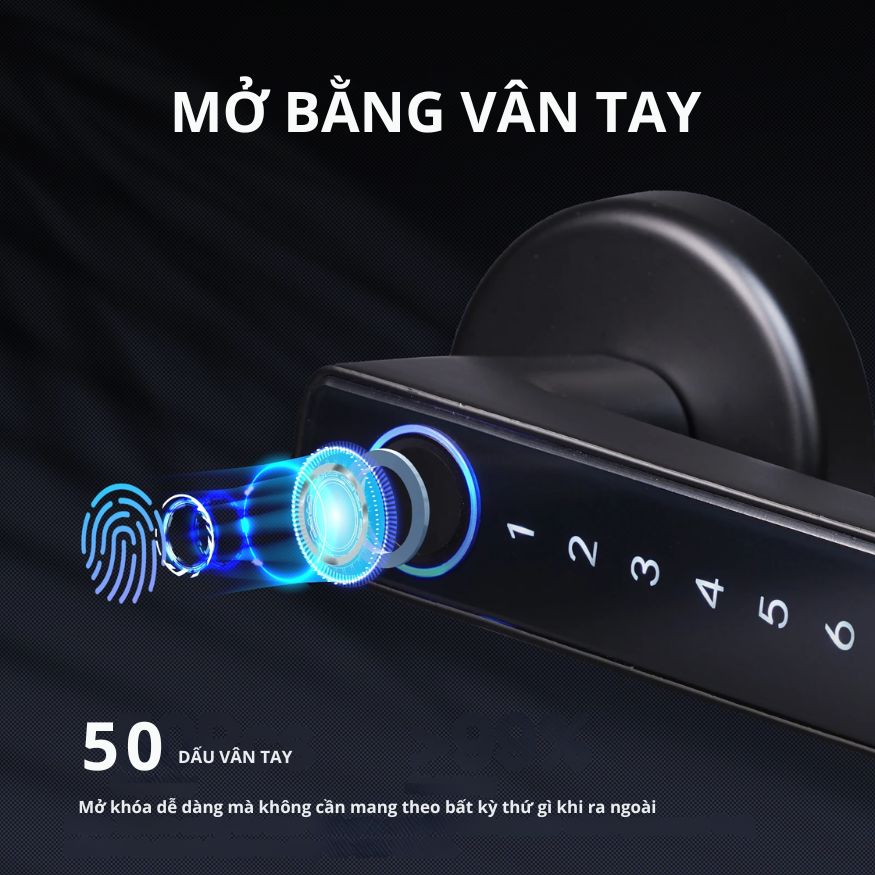 Khóa Cửa Thông Minh Kachi MK43 – Mở Khóa App Tuya + Vân tay + Chìa khóa + Mã số_thumbnail_4