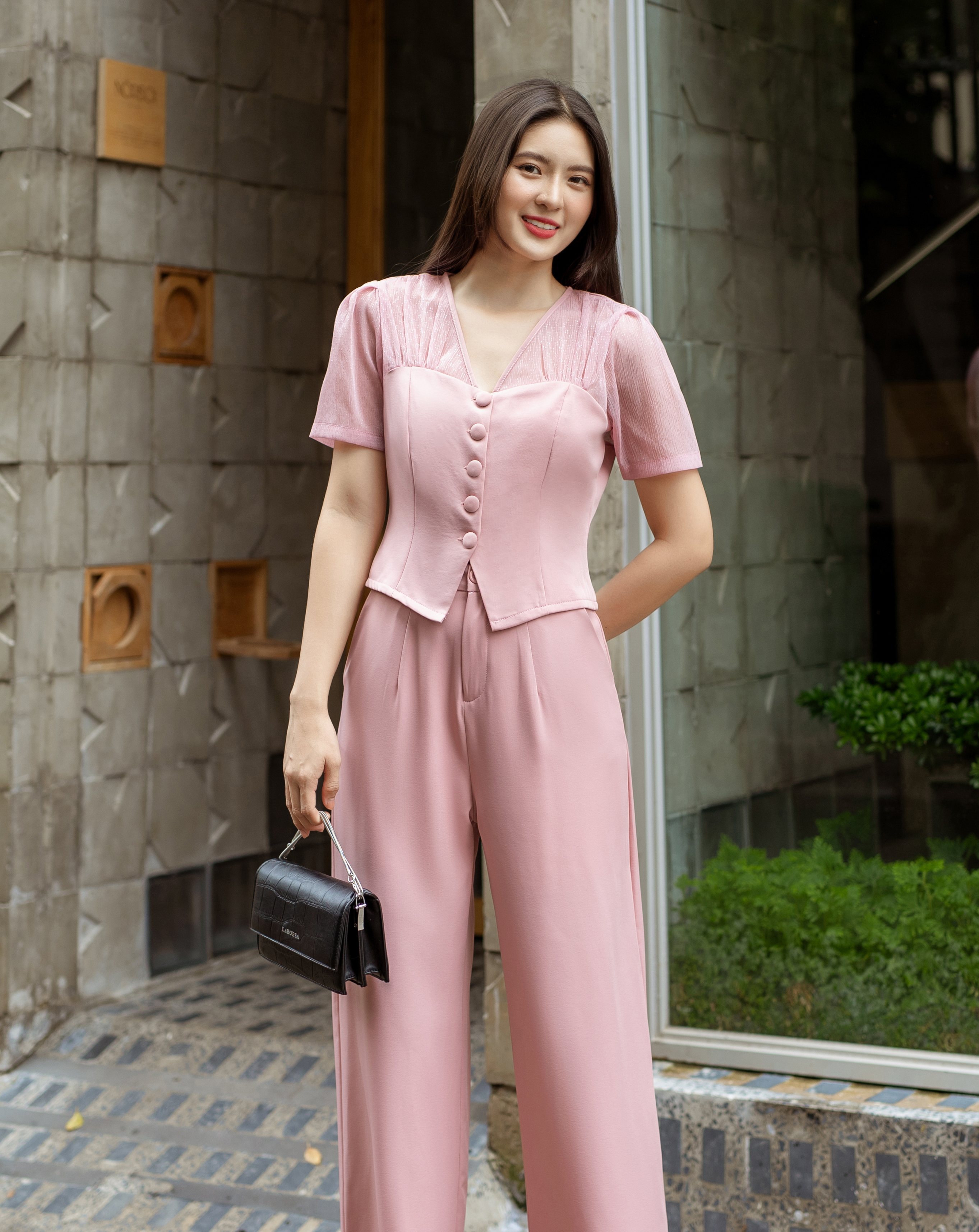 Set bộ áo kiểu cổ điển quần ống rộng_thumbnail_13