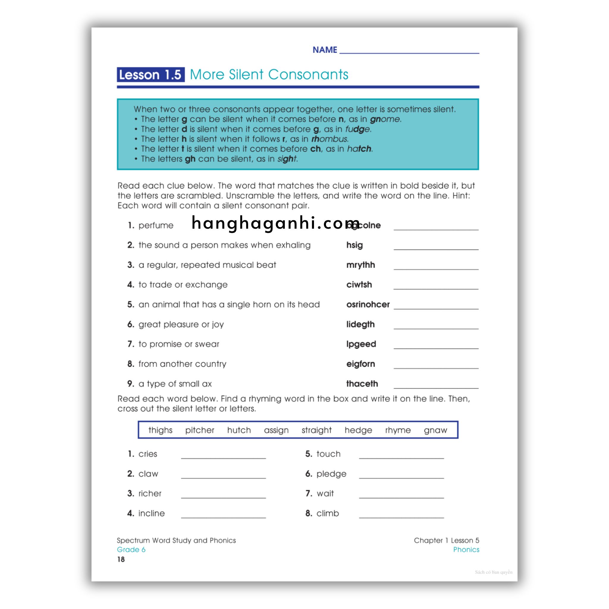 Sách Spectrum Word Study and Phonics Workbook Grade 6_thumbnail_6