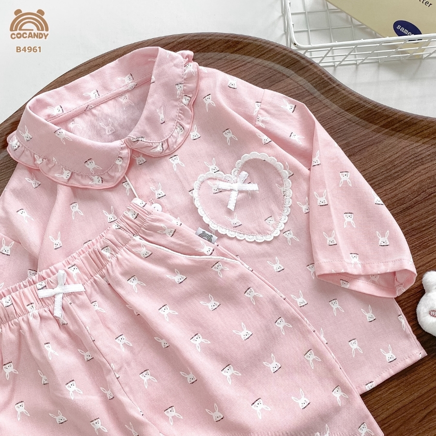 Bộ dài HỒNG pijama họa tiết thỏ_thumbnail_1