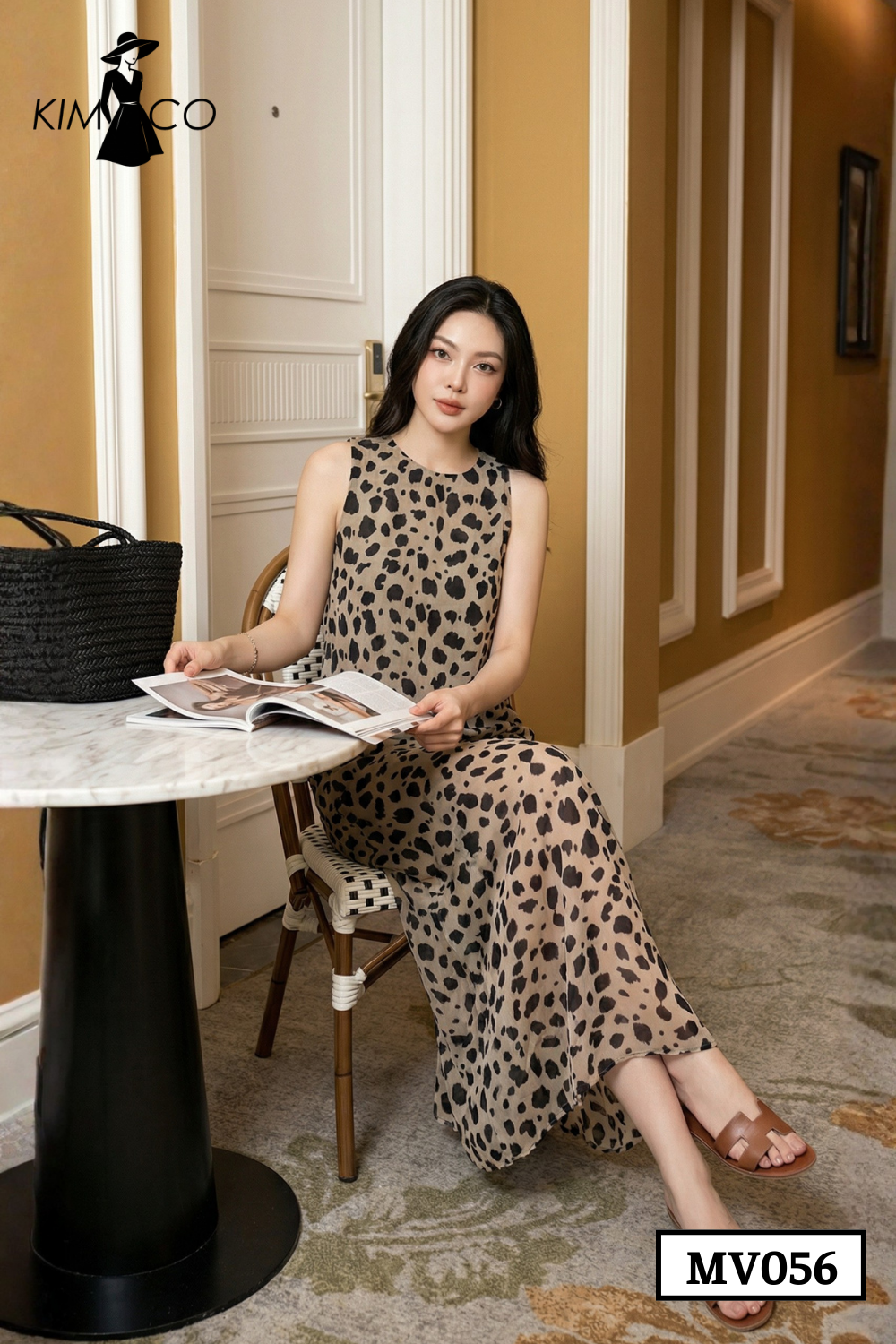 Đầm Maxi Họa Tiết Da Báo Thanh Lịch – MV056