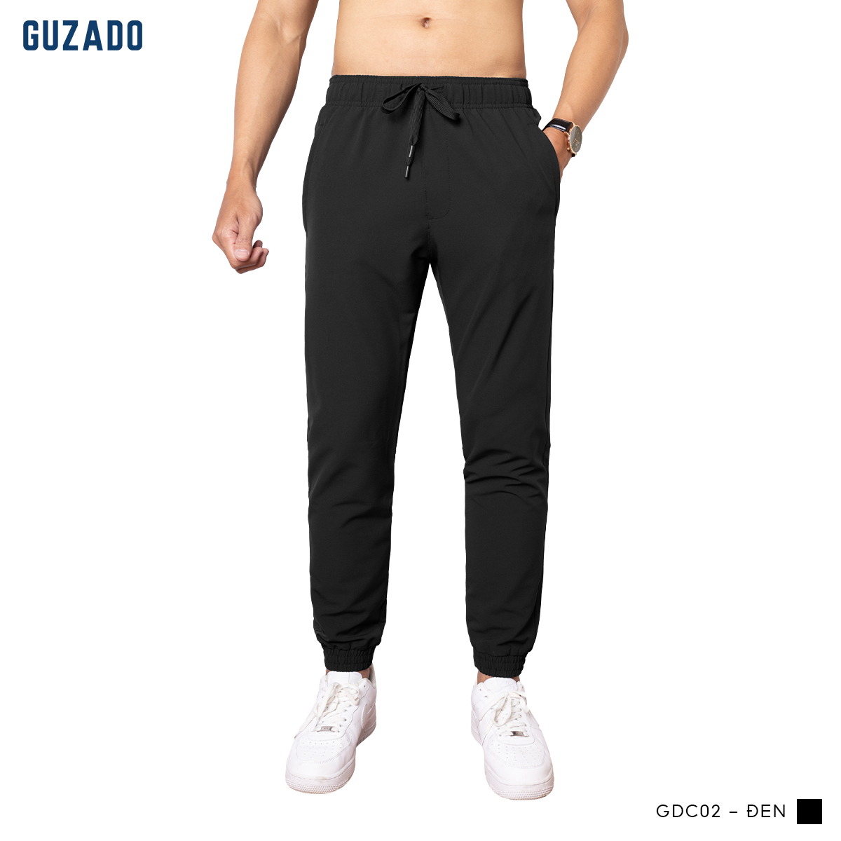 Quần Jogger GUZADO Cạp Chun, Ống Bo, Vận Động Thoải Mái GDC02