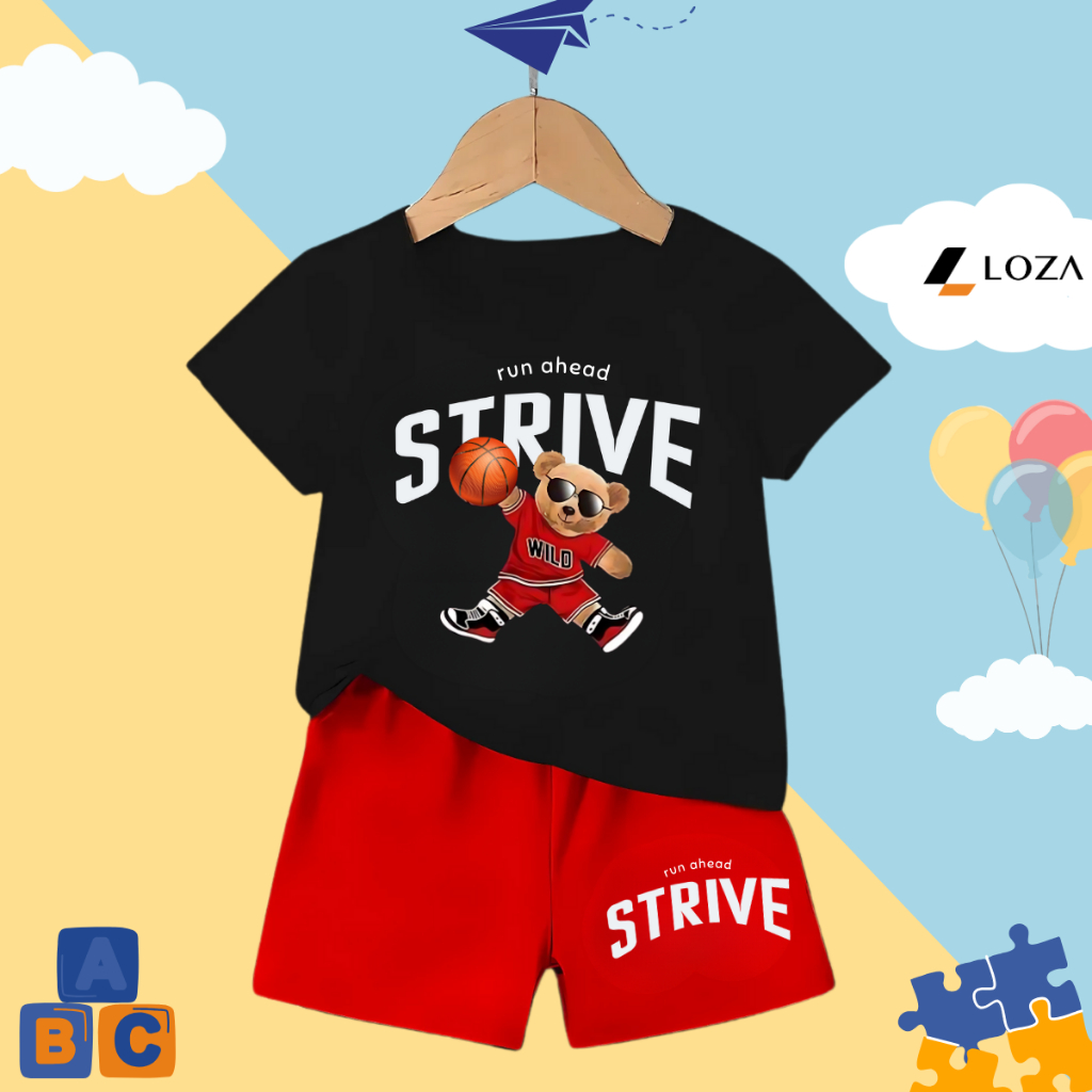 Bộ quần áo bé trai in hình 'Gấu Strive' - Loza Kids SB285_thumbnail_0