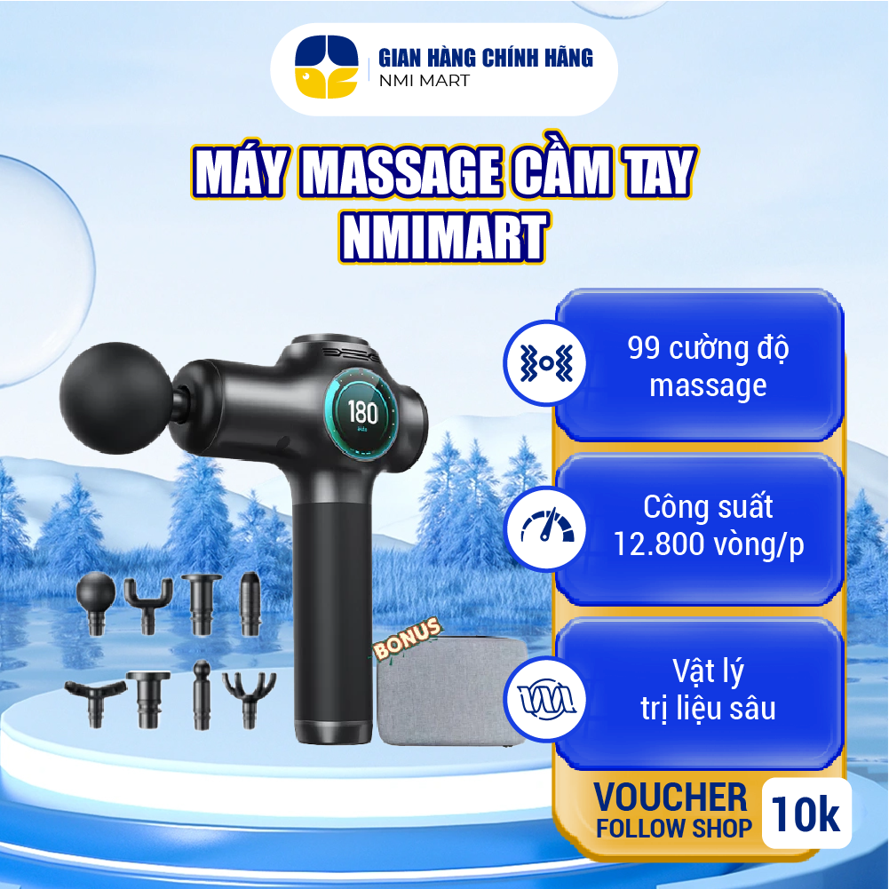 Súng Massage Cầm Tay NMI Mart Giảm Đau Nhức Hiệu Quả, Đấm Lưng Trị Liệu - SMS06