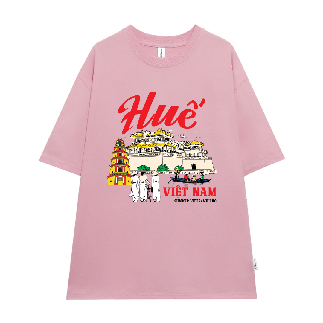 Áo thun du lịch Huế ATD1265 Miucho vải cotton thoáng mát in mix_thumbnail_8