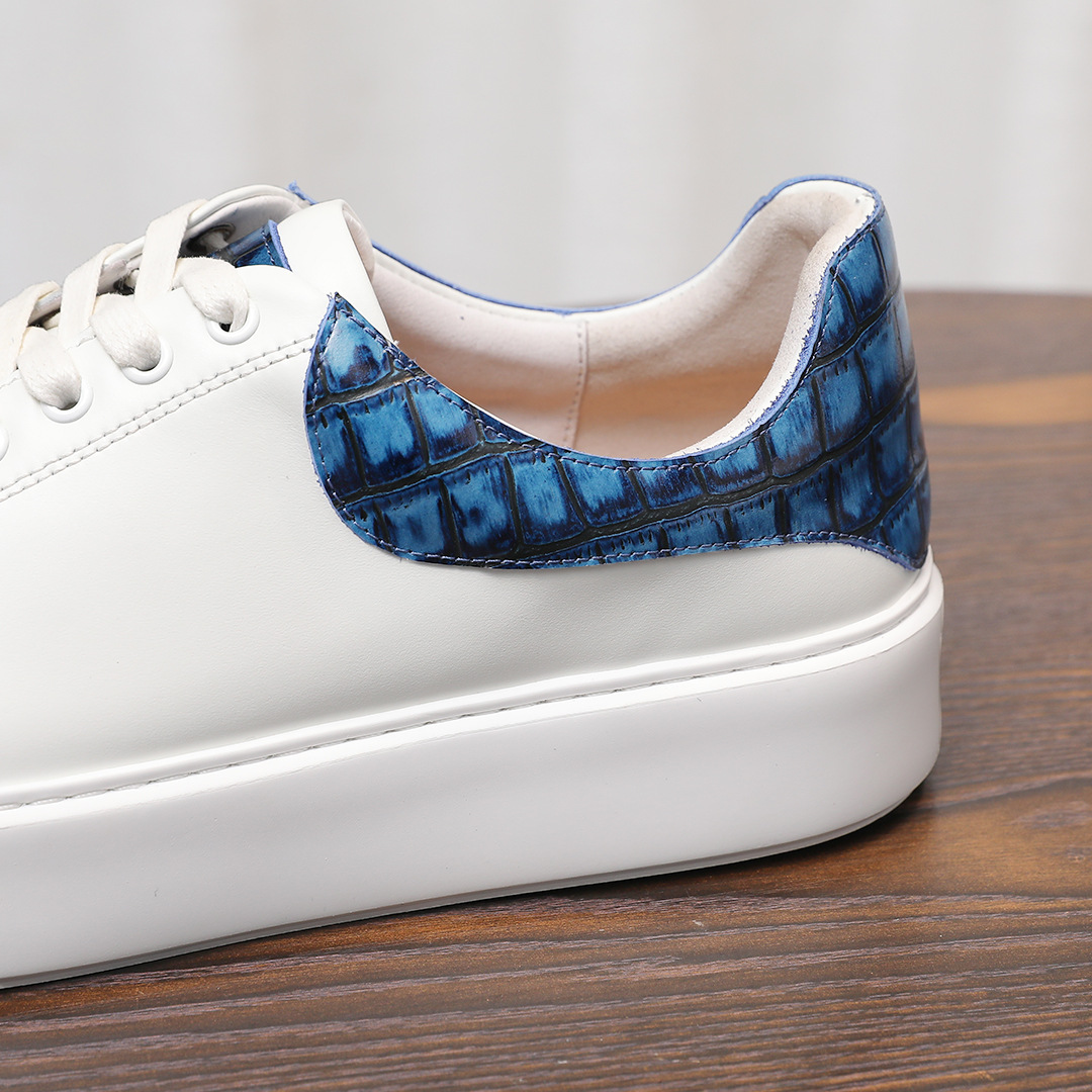 Giày thể thao nam da bò lớp một cao cấp – thiết kế buộc dây trẻ trung – giày trắng phong cách casual thoáng khí – form chuẩn thoải mái – phù hợp đi làm, đi chơi, vận động nhẹ_thumbnail_5