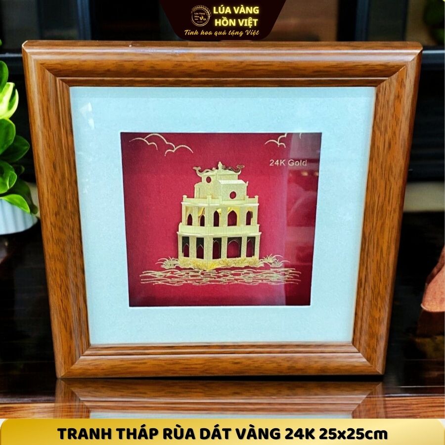 TRANH THÁP RÙA DÁT VÀNG 24K 25x25cm_thumbnail_4