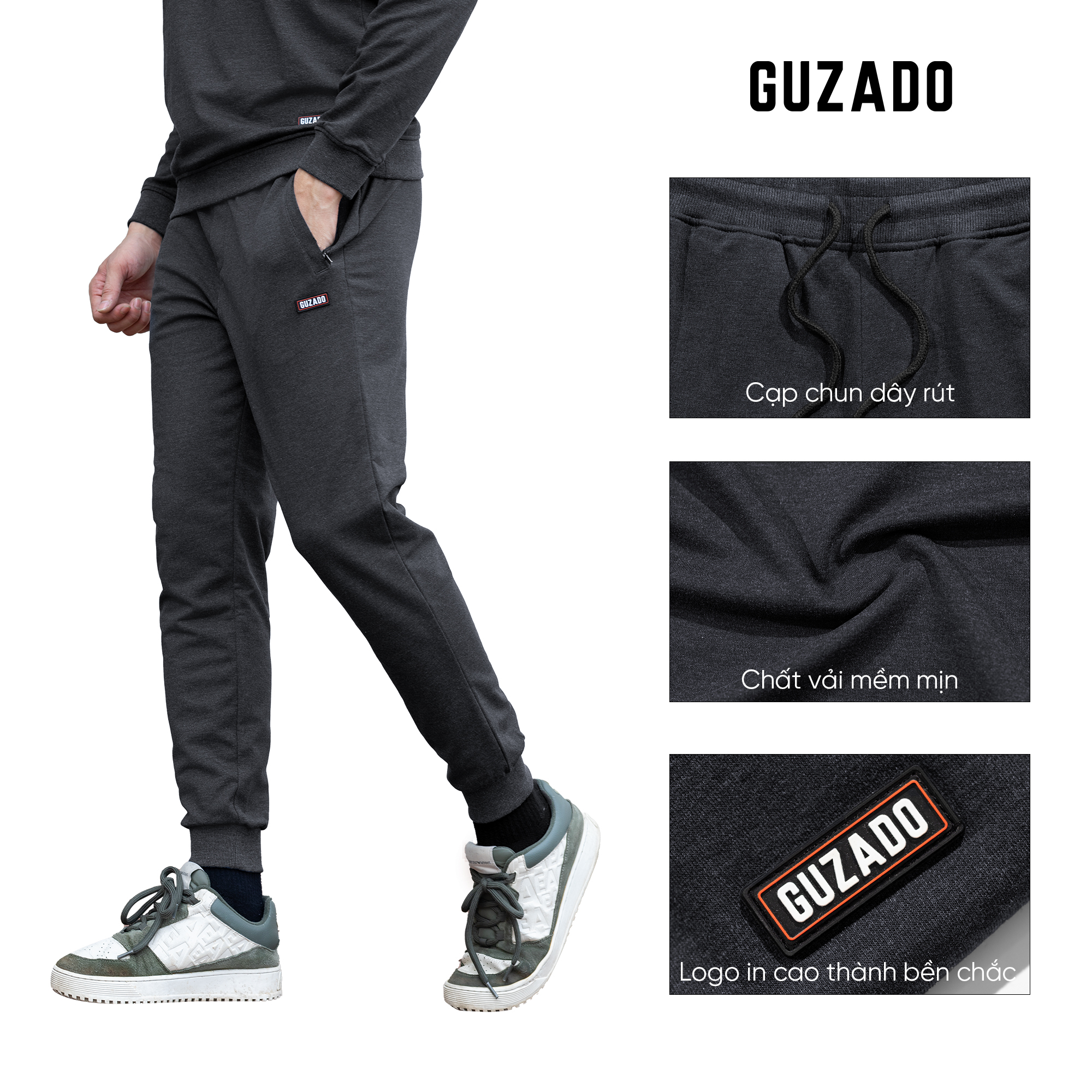 Quần Nỉ Nam GUZADO Giữ Nhiệt Tốt, Vận Động Dễ Dàng GQN01_thumbnail_9