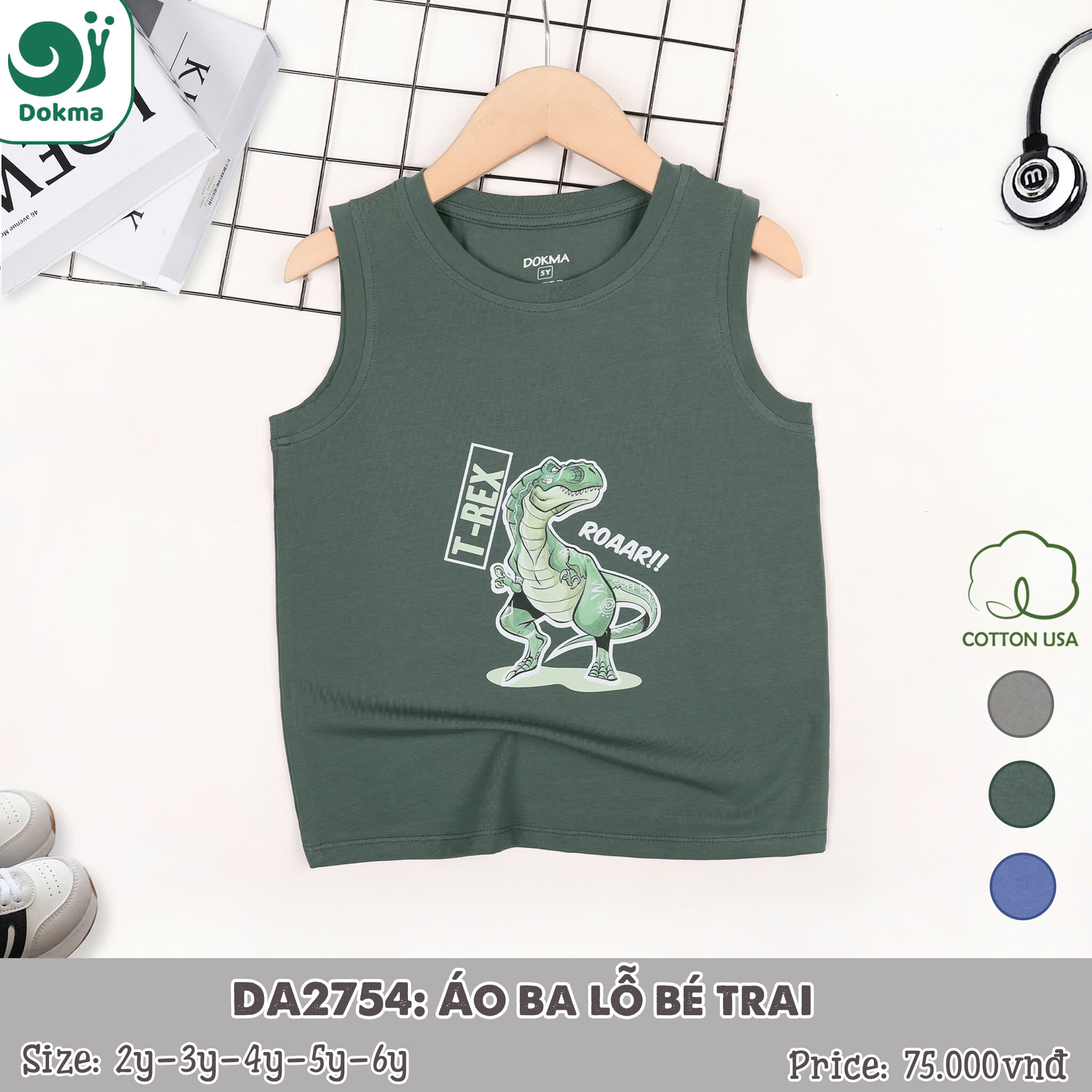 Áo ba lỗ bé trai Da2754