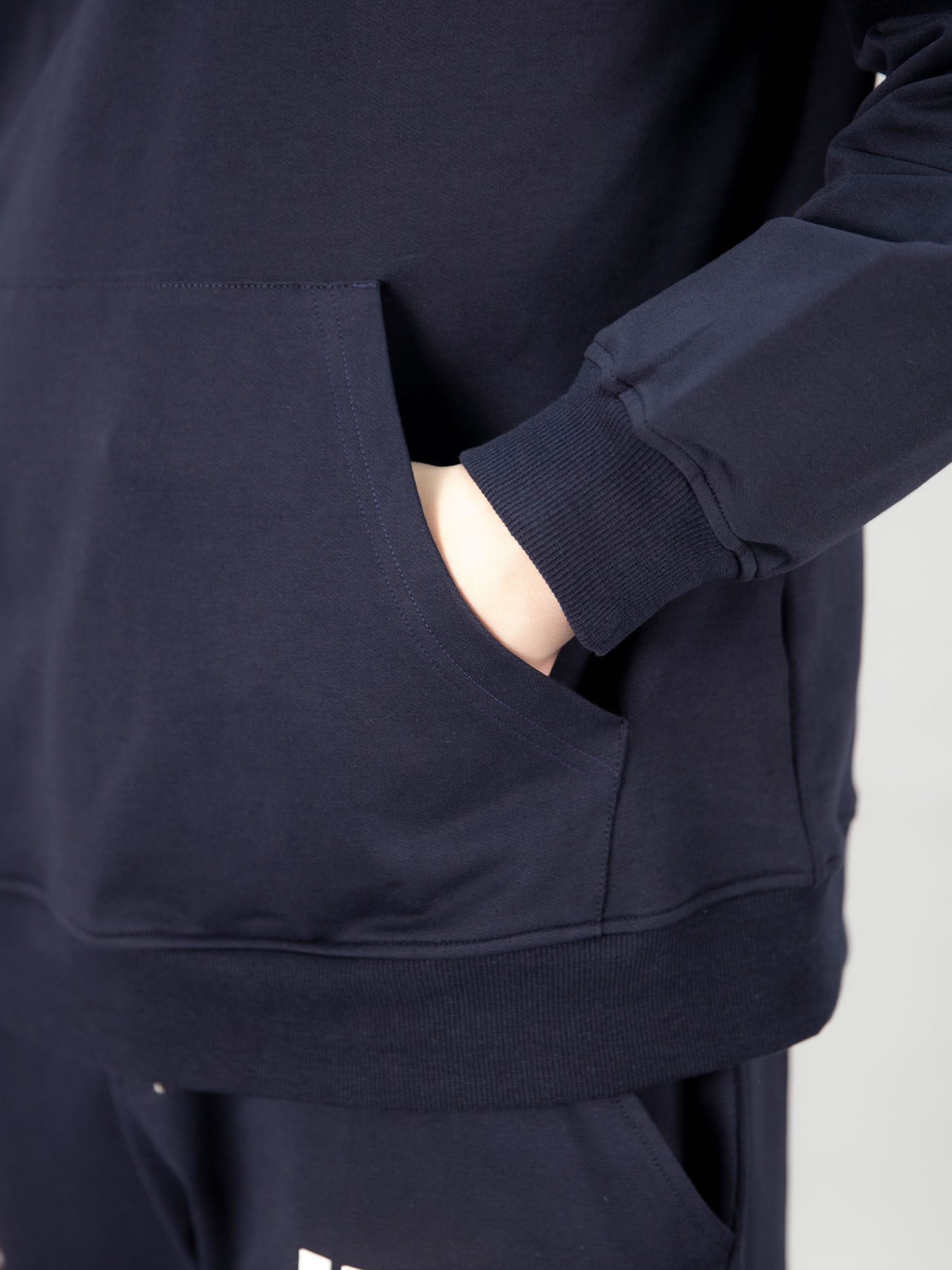 Áo nỉ hoodie màu navy in #7_thumbnail_3