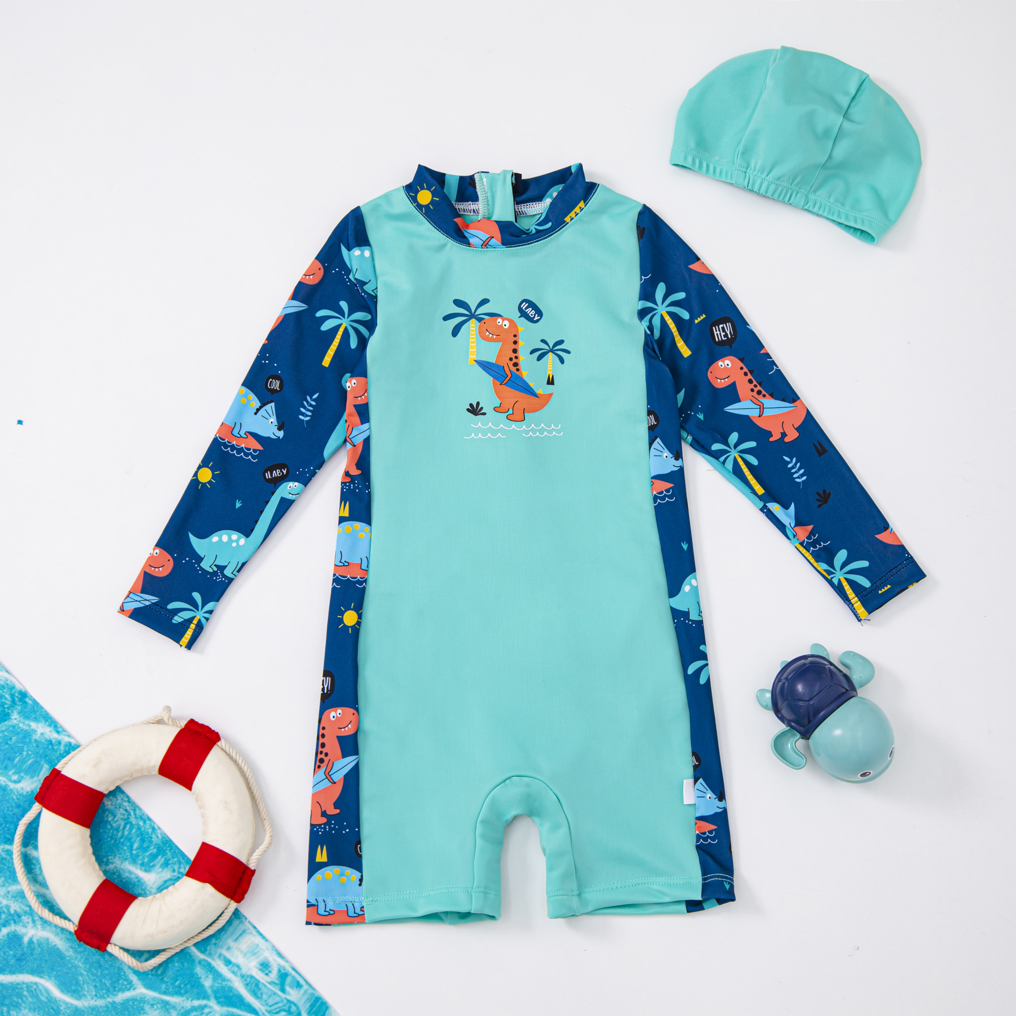 Bộ bơi liền bé trai phối hoạ tiết khủng long_thumbnail_0