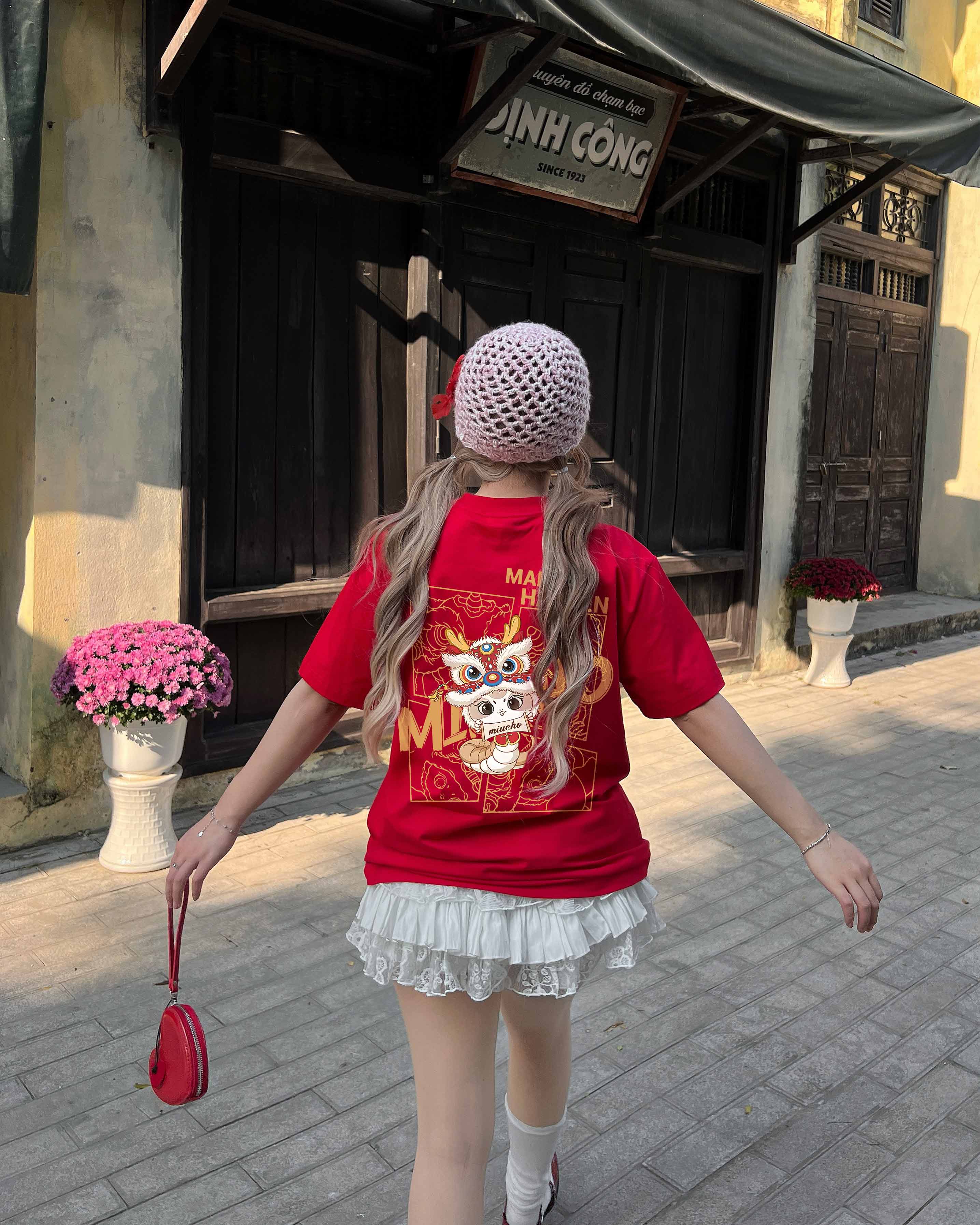 Áo thun tết form rộng 1885 Miucho cổ tròn chất vải cotton 4c thoáng mát in mix_thumbnail_5