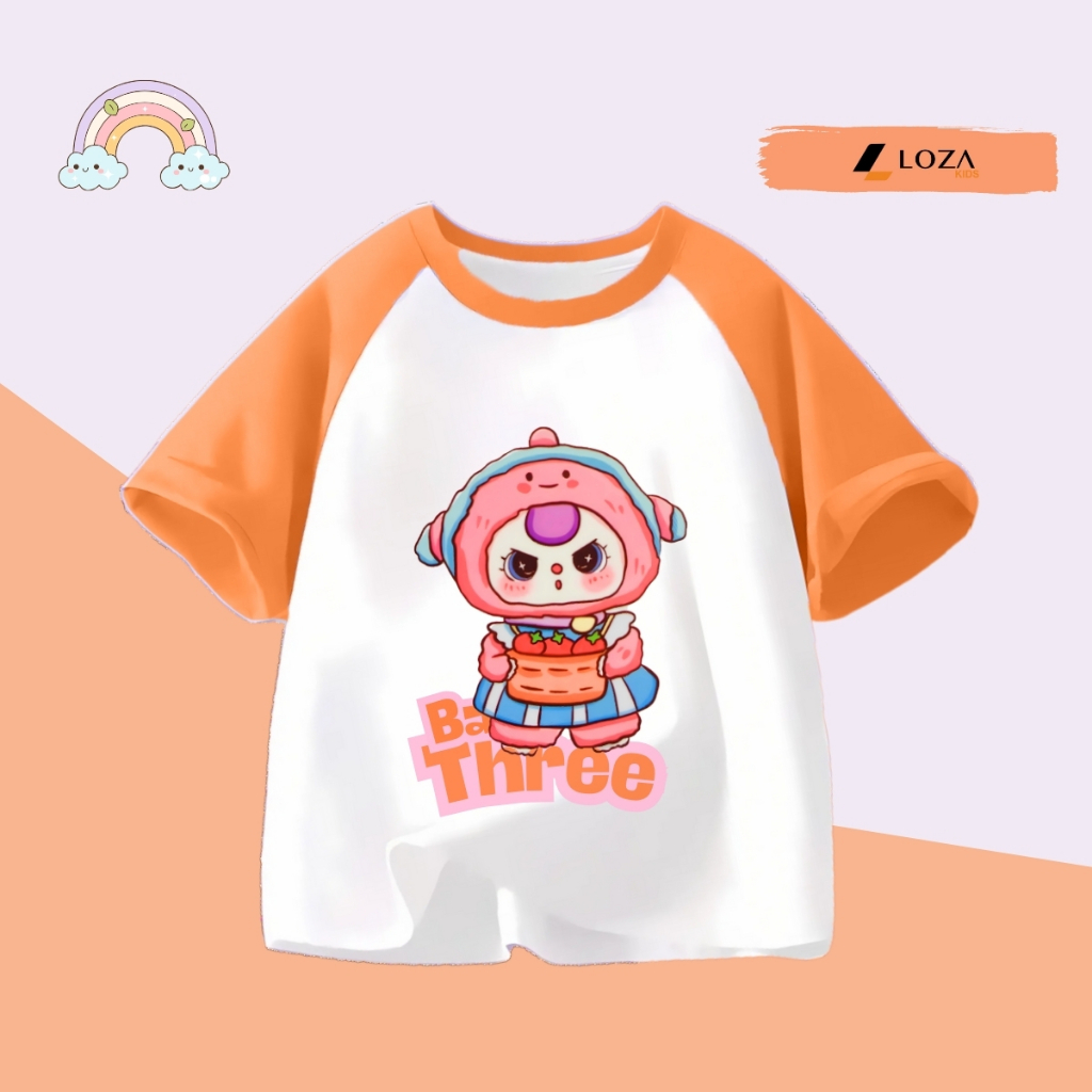 Áo thun bé gái in hình Baby three nhiều mẫu - Loza Kids BT002_thumbnail_0