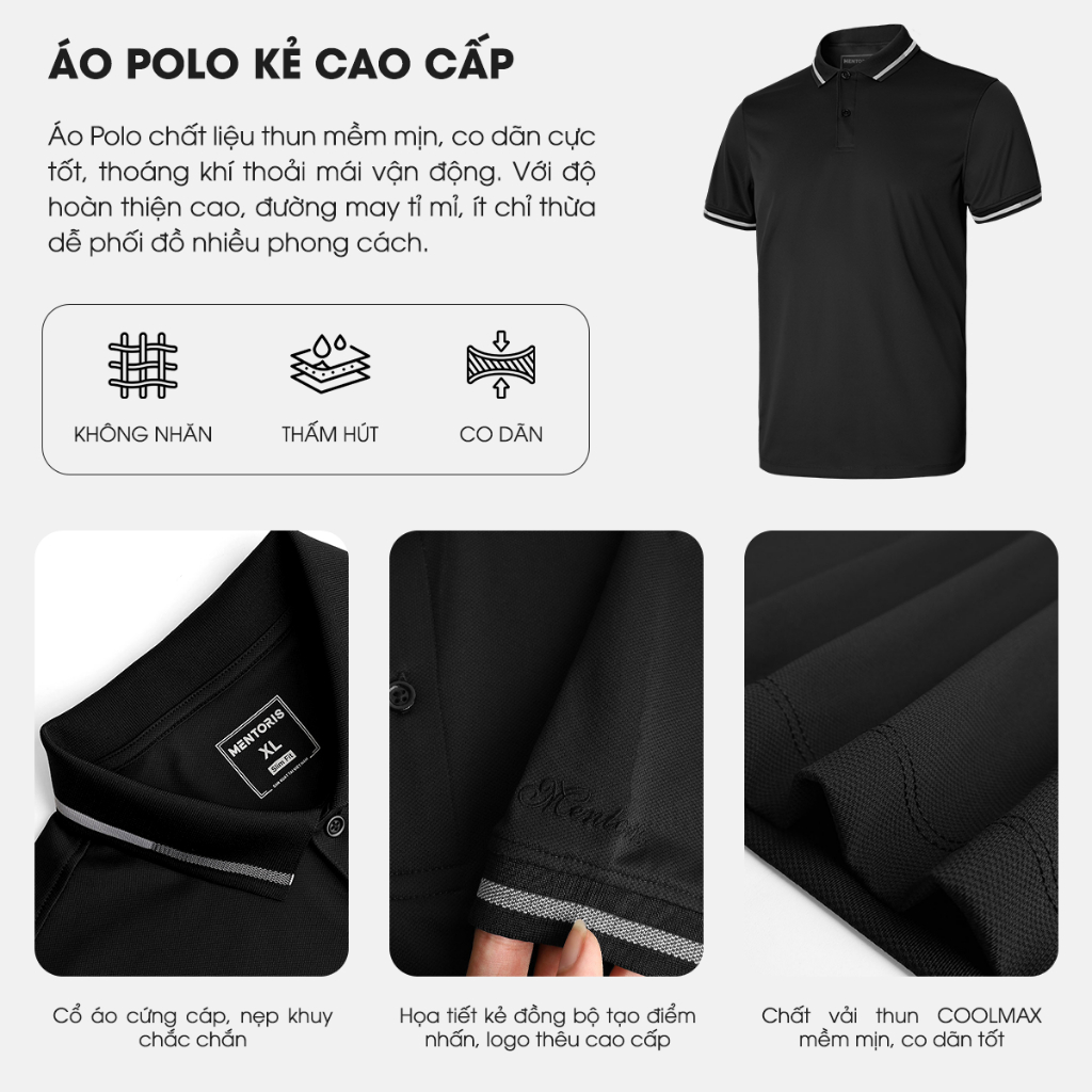 Áo Polo Nam Mentoris Coolmax Siêu Mát MPL31_thumbnail_3