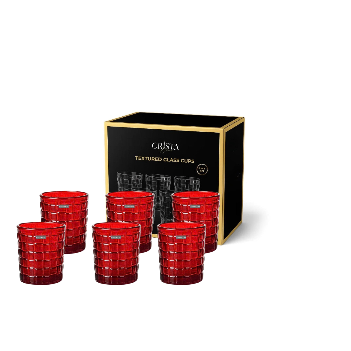 Bộ 6 cốc thủy CRISTA HOME tinh vân caro 280ml_thumbnail_21