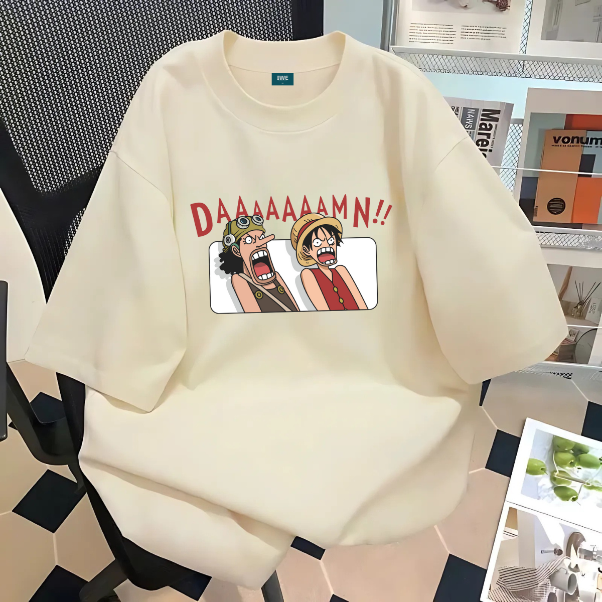 Áo thun One Piece Damn local brand 𝐖𝐞 𝐓𝐞𝐞 dáng oversize rộng cho nam và nữ - WU0887