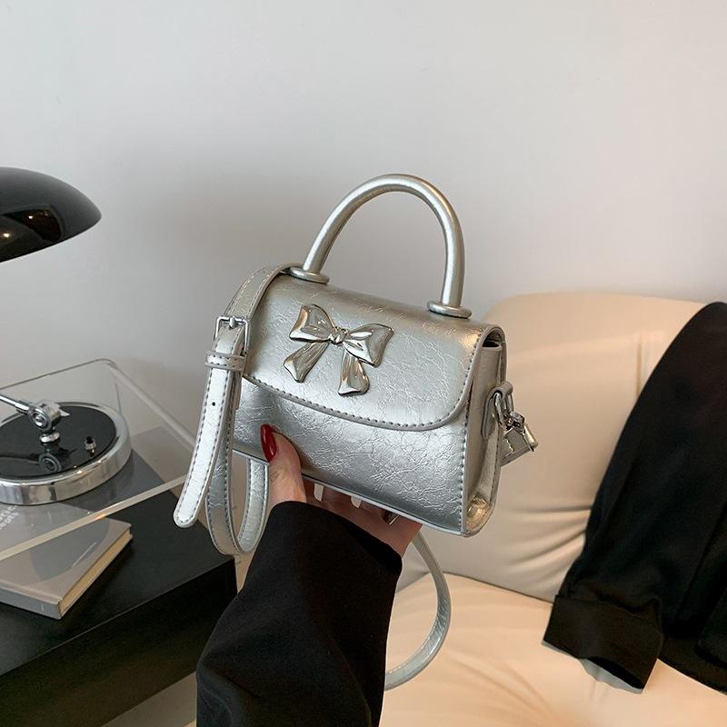 Túi Xách Nữ Cầm Tay Nơ Xinh Dạ Pu Trơn Đeo Chéo Đeo Vai Phong Cách Hàn Xinh Xắn Bag Kem Da  CUN361
