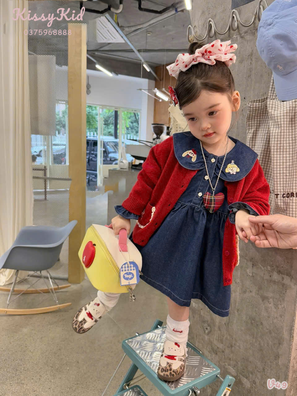 (V49) Váy bò cổ sen thêu hoạ tiết AHA_thumbnail_0