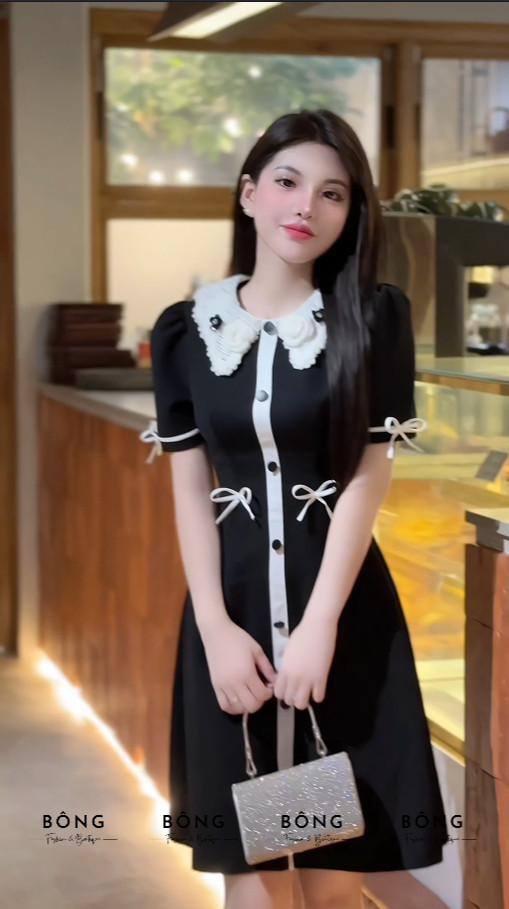 váy cổ ren