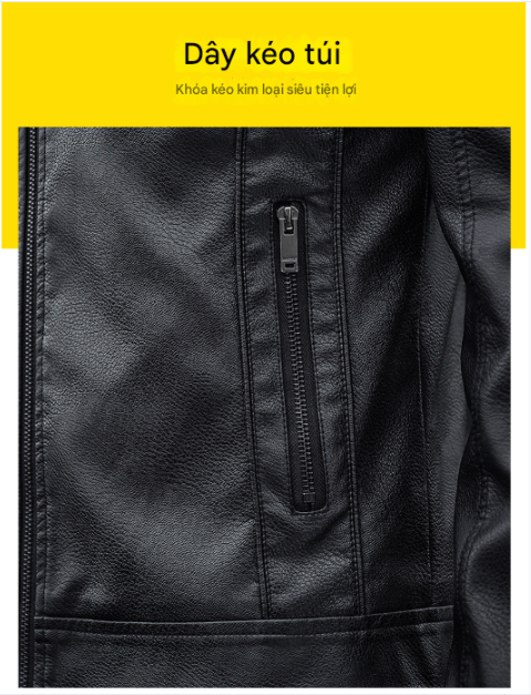 Biker PU Cổ Trụ – Zipper Pocket_thumbnail_5