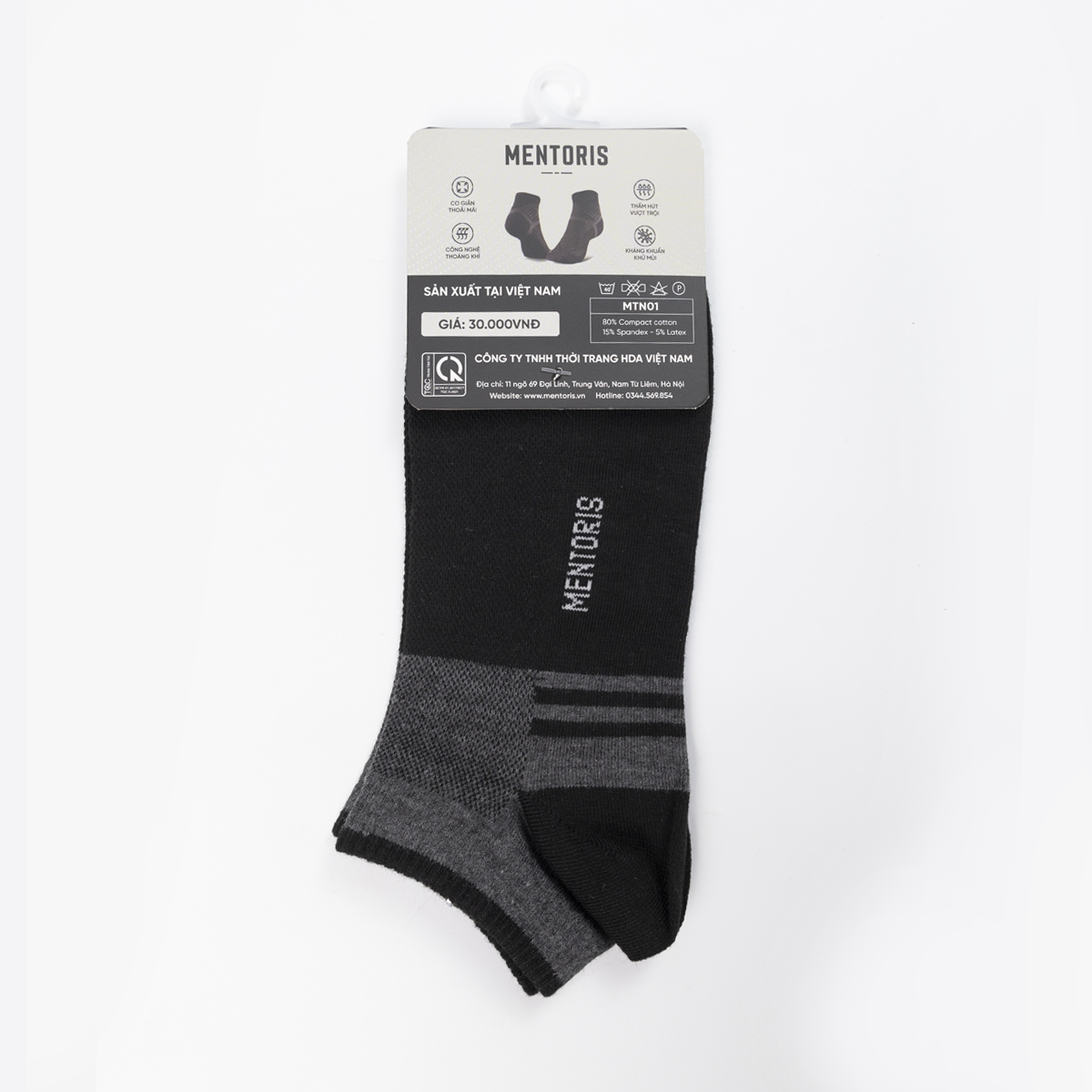 Tất nam cổ ngắn Mentoris Cotton RSP01_thumbnail_5