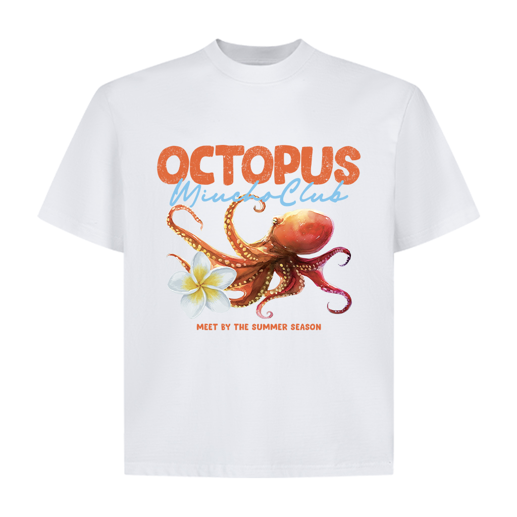 Áo thun boxy hè biển 2234 Miucho cổ tròn chất vải cotton 2c 250gsm đứng form dày dặn in mix_thumbnail_7