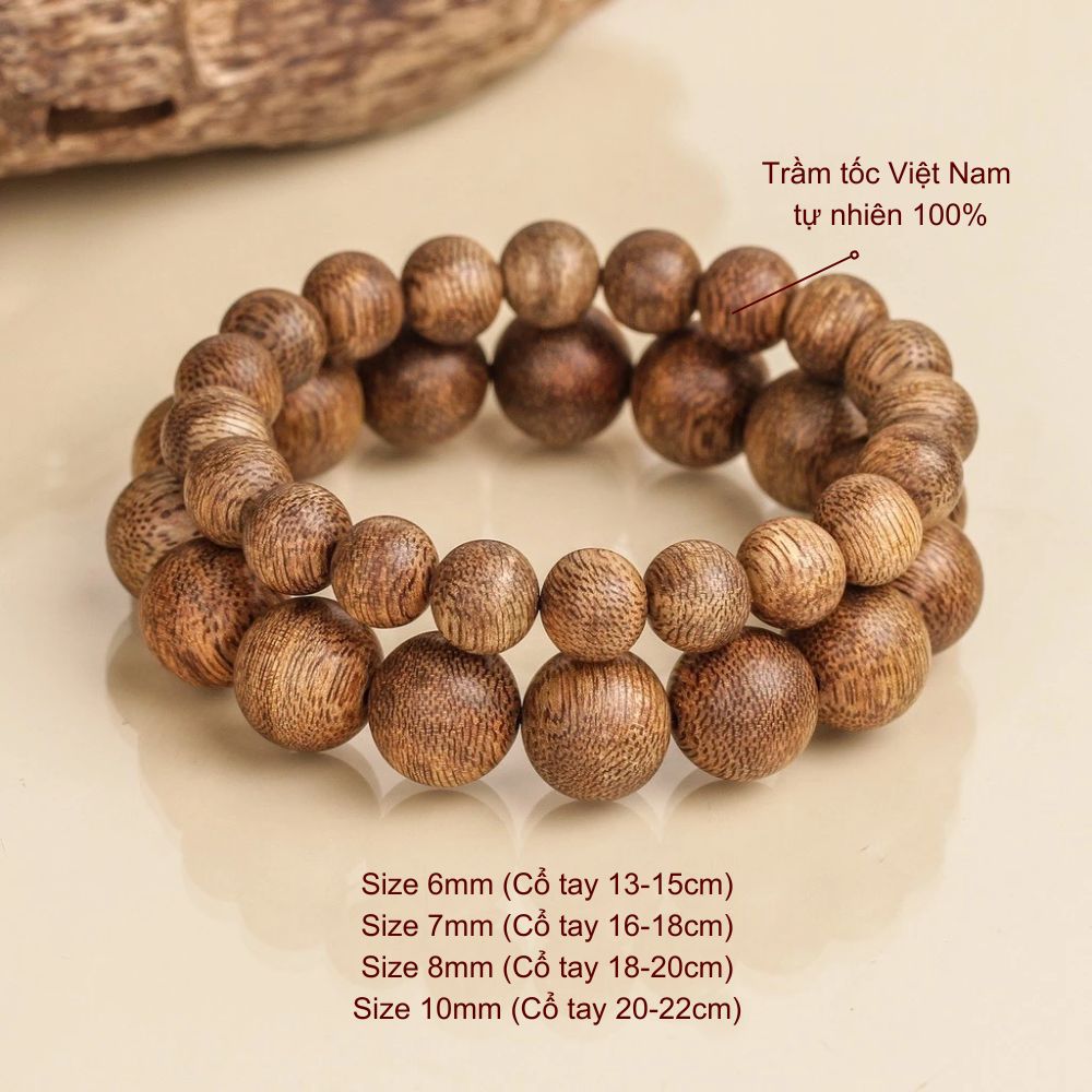 PT172 - Vòng trầm tốc đơn cho nam, nữ, cho bé