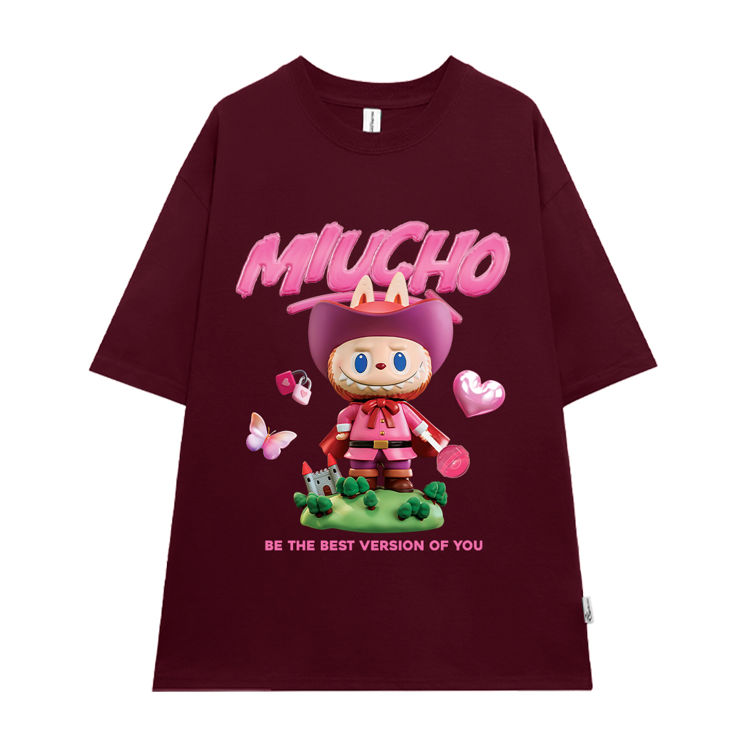 Áo thun labubu dễ thương form rộng nhiều màu ATD1453 Miucho vải cotton cổ tròn in mix_thumbnail_8