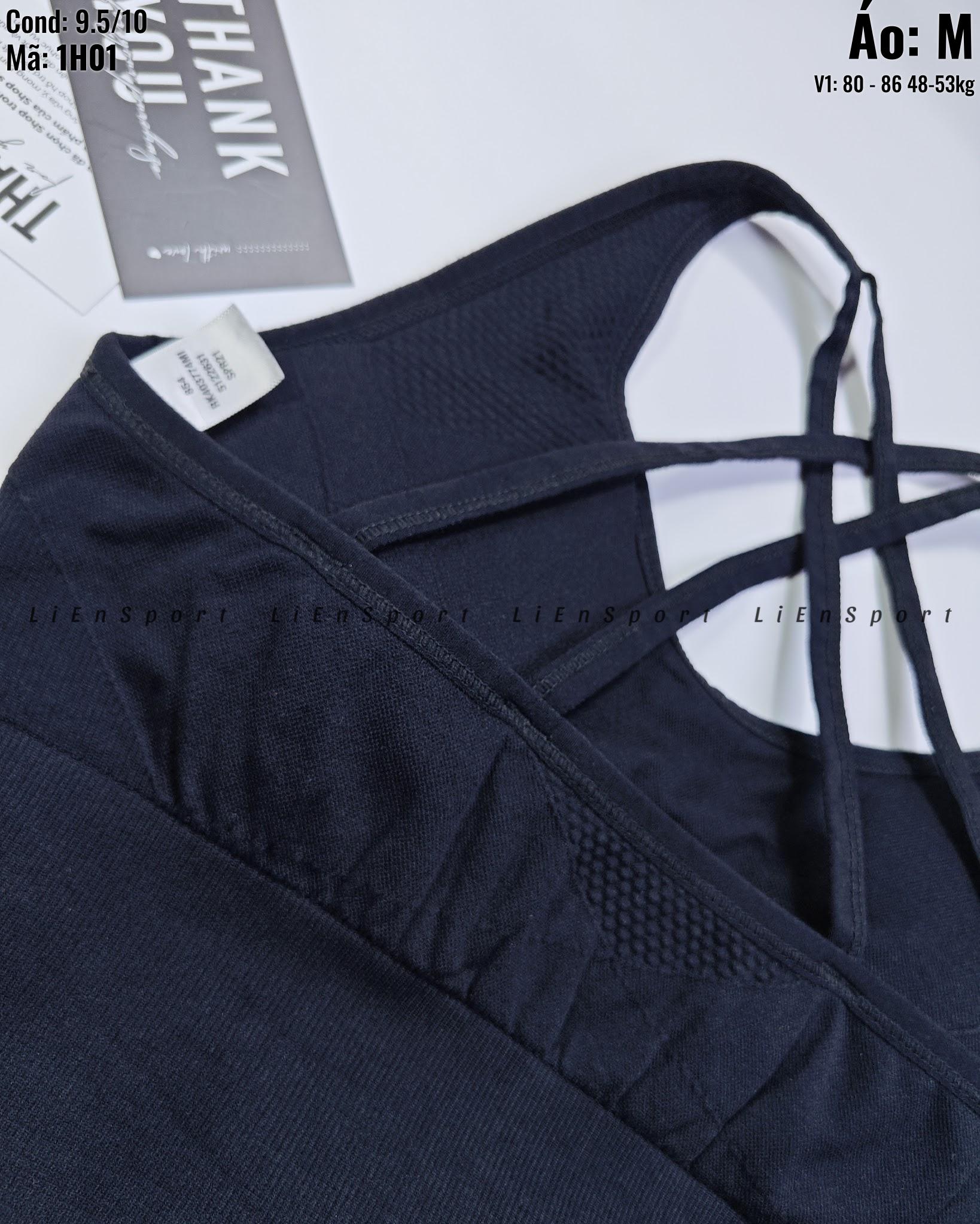Áo bra thể thao lưng chữ X Nữ Size M Đen Auth 2nd Co giãn 4 chiều Thoáng khí Thấm hút mồ hôi Không gọng Chân ngực bản rộng Phù hợp tập gym yoga Mã:1H01_thumbnail_4