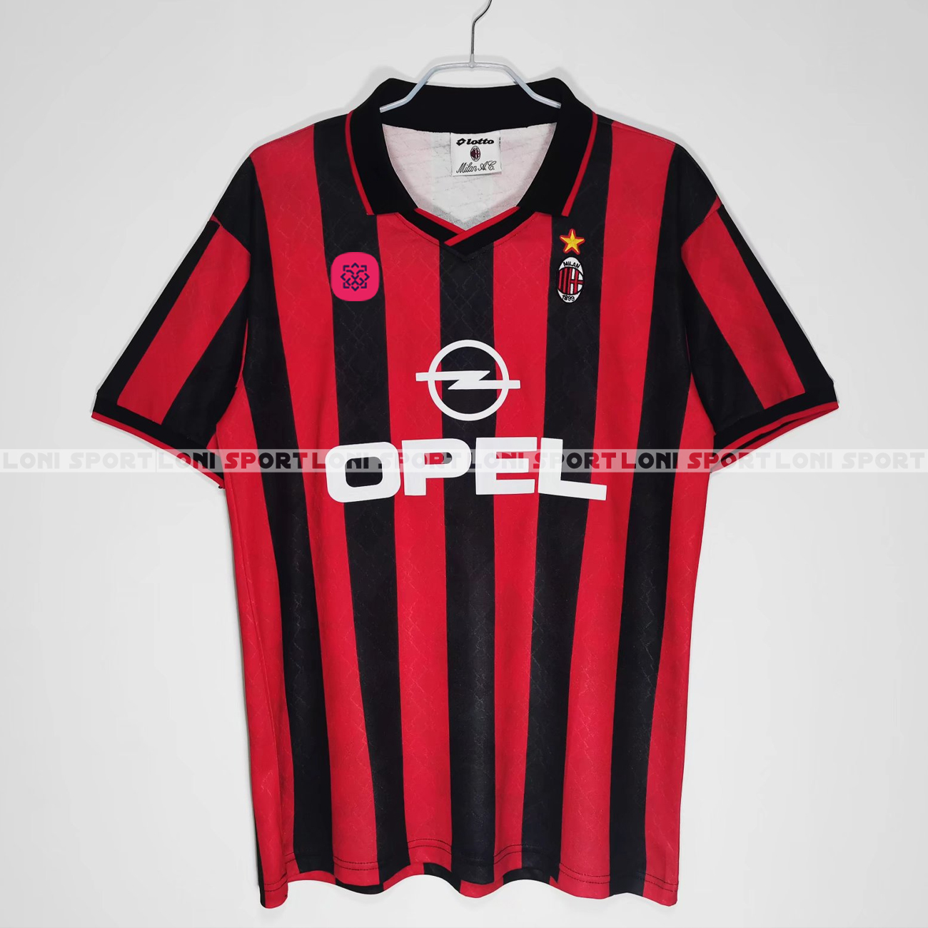 Áo retro Ac Milan sân nhà đỏ/đen 96/97_thumbnail_1