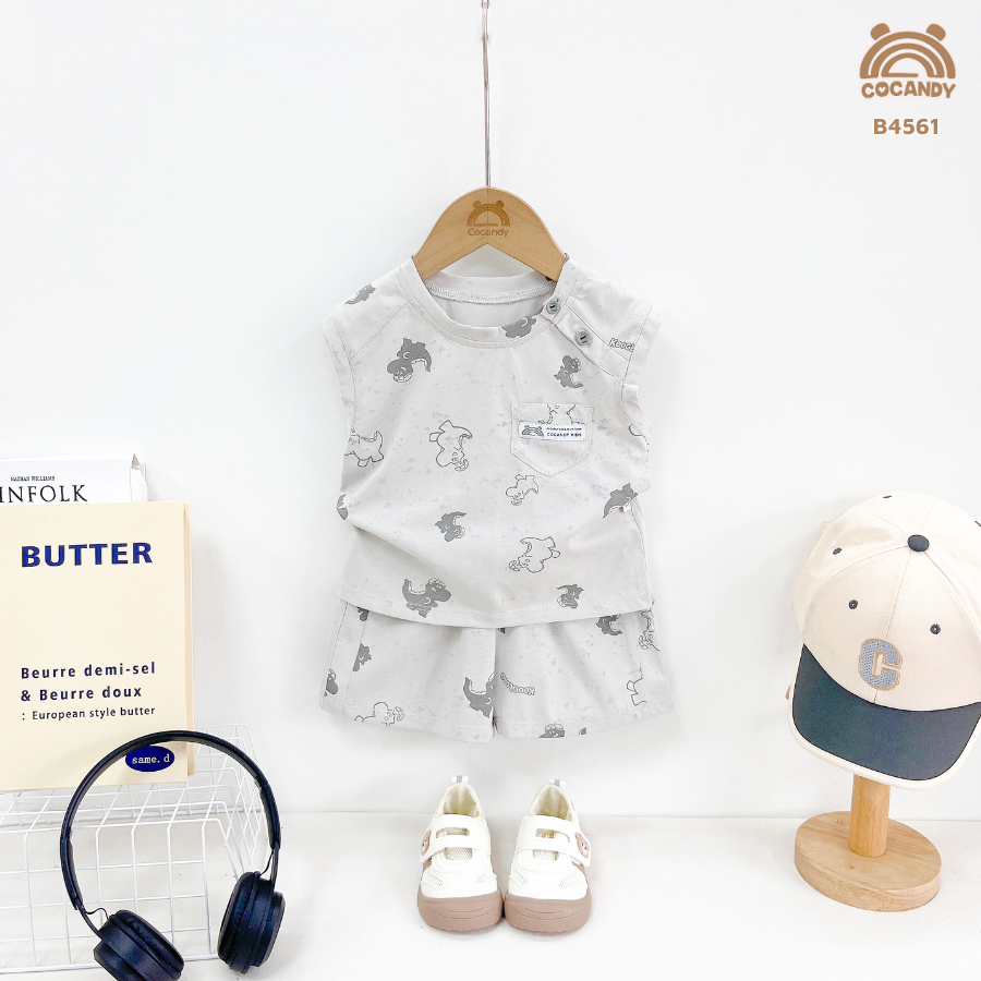 Bộ cộc GHI sát nách họa tiết khủng long