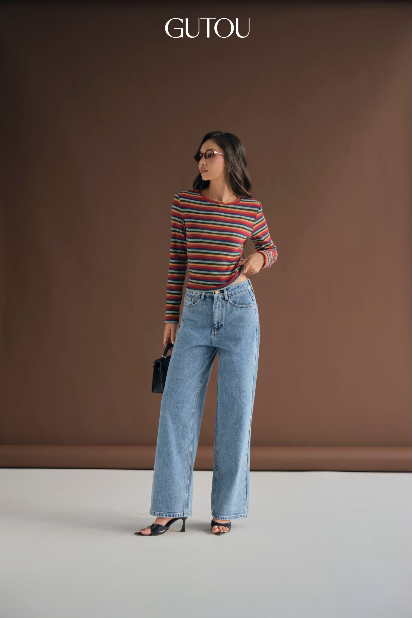 [ GUTOU ] Quần Jeans Suông Trơn Minimal