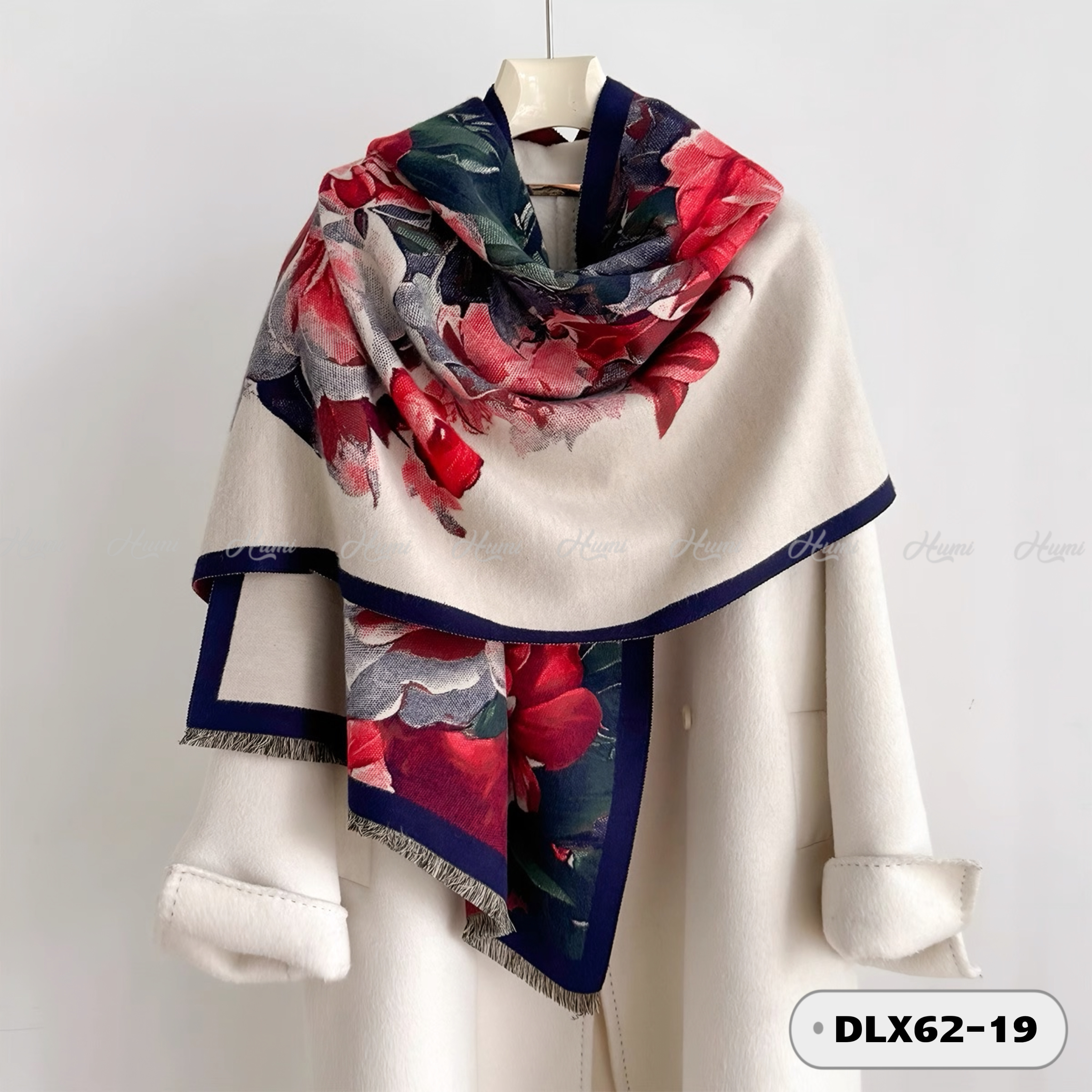 KHĂN CHOÀNG CASHMERE LUXURY IN 3D (DLX62-19)