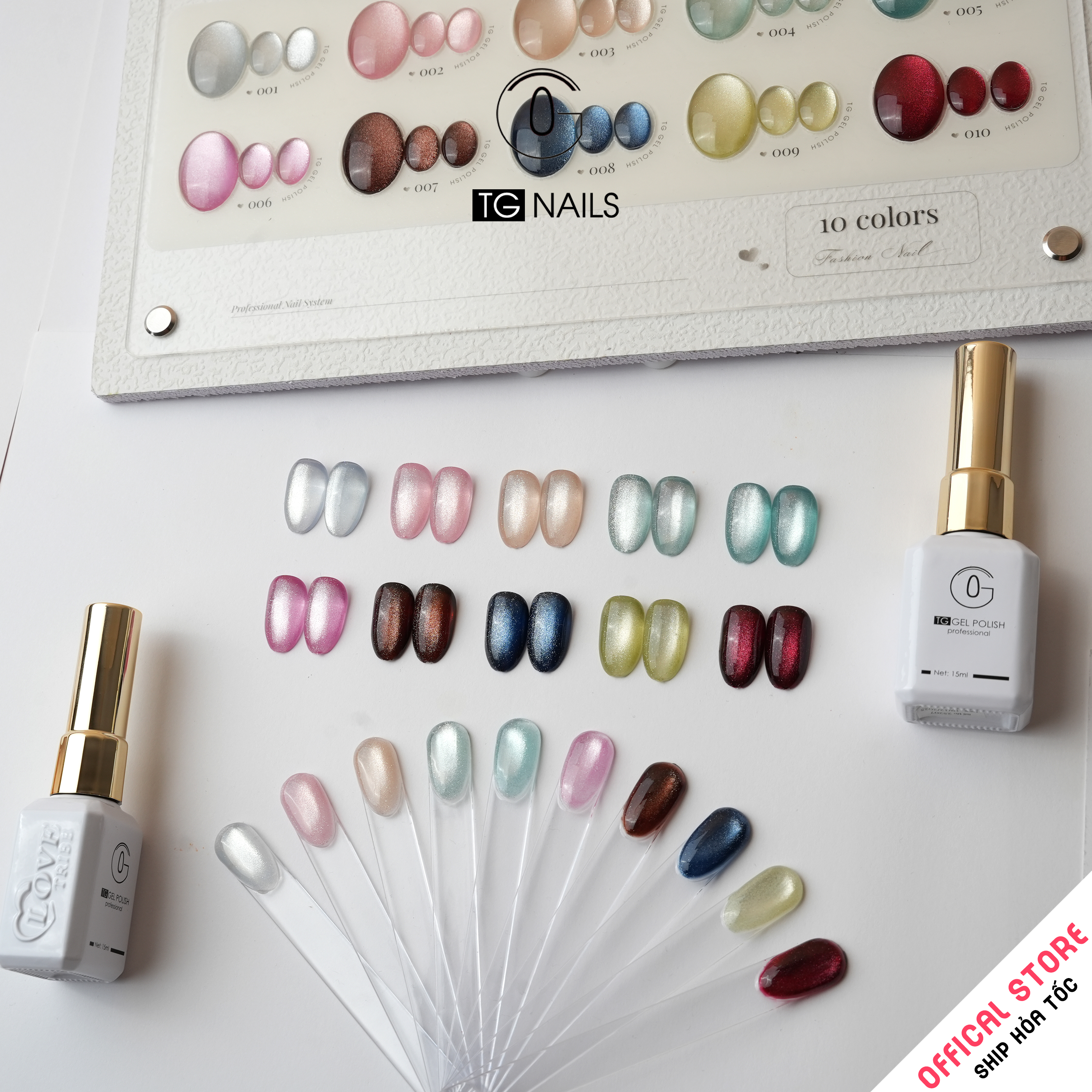 ComBo 10 màu Mắt Mèo Kim Cương TG Nails kèm bảng màu_thumbnail_2