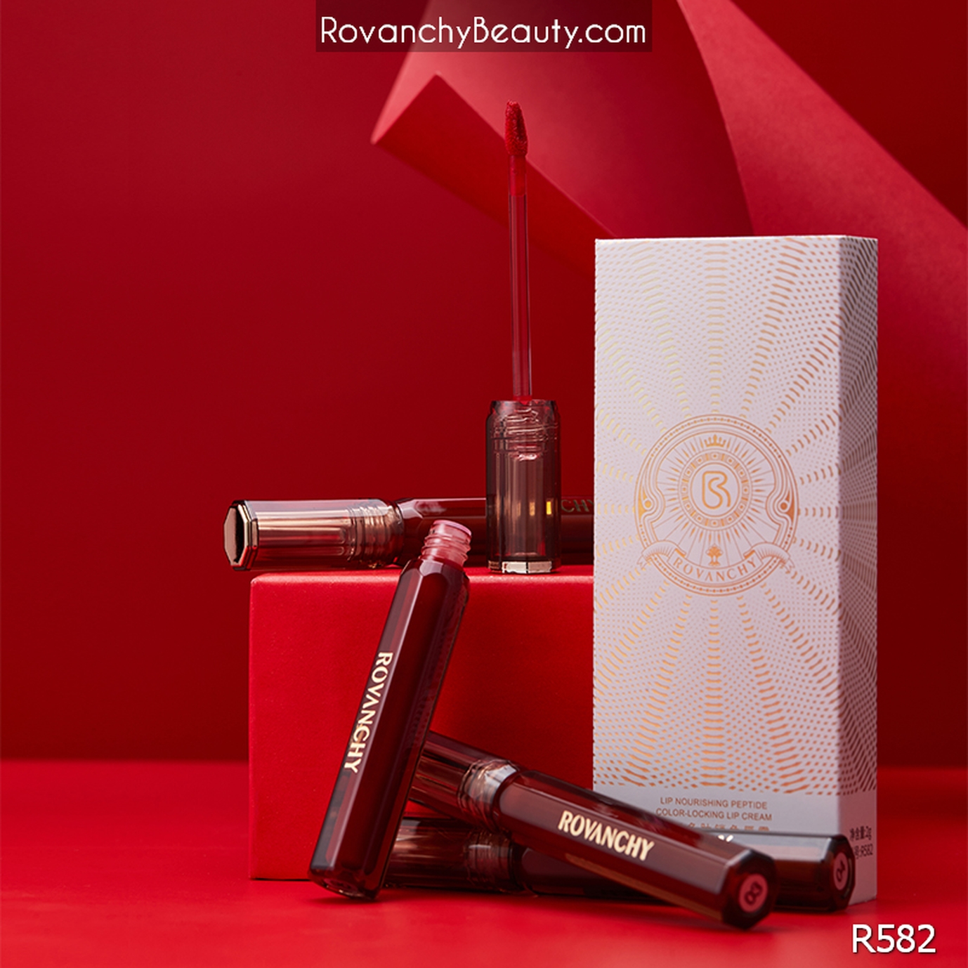 Kem dưỡng môi khóa màu polypeptide làm căng mọng môi Son Kem R582 - ROVANCHY_thumbnail_3