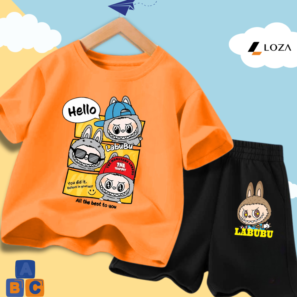 Bộ quần áo bé trai in hình 