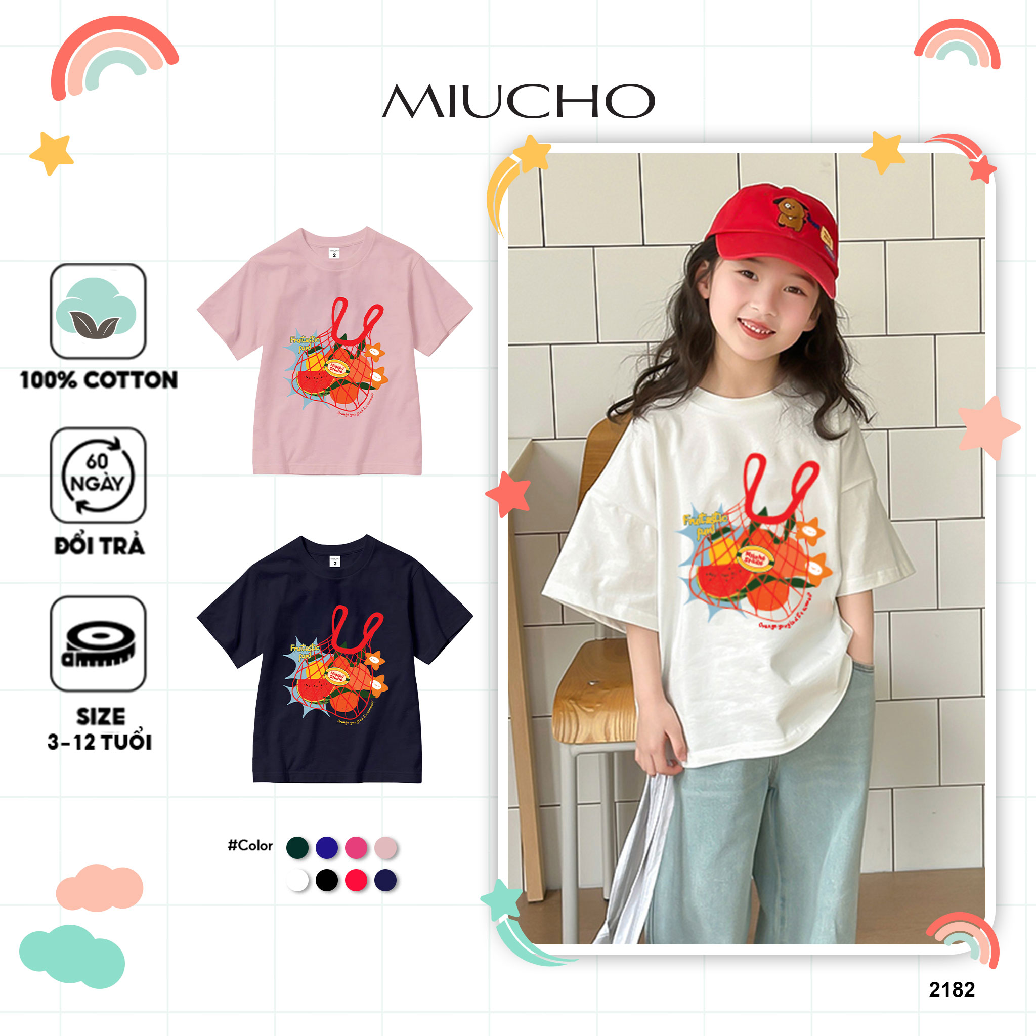 Áo thun bé gái form rộng 2182 Miucho Kid chất vải cotton thoáng mát co giãn in mix_thumbnail_1