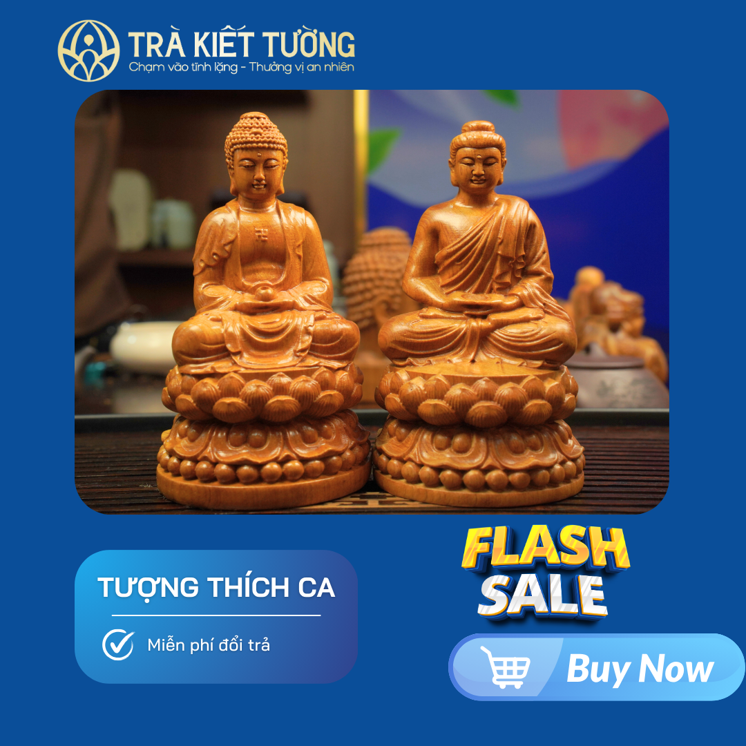 TƯỢNG PHẬT THÍCH CA - GỖ BÁCH XANH