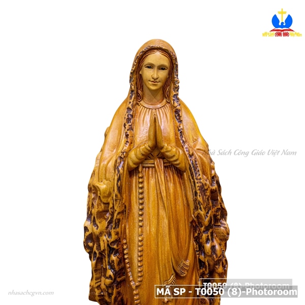 Bộ bàn thờ gỗ Trai lũa Lộ Đức tượng 50cm_thumbnail_3